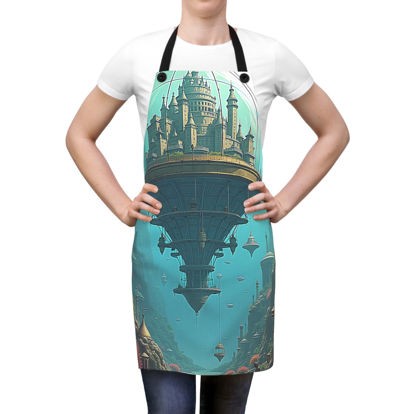 Apron Colorful Graphic Design - Floating City