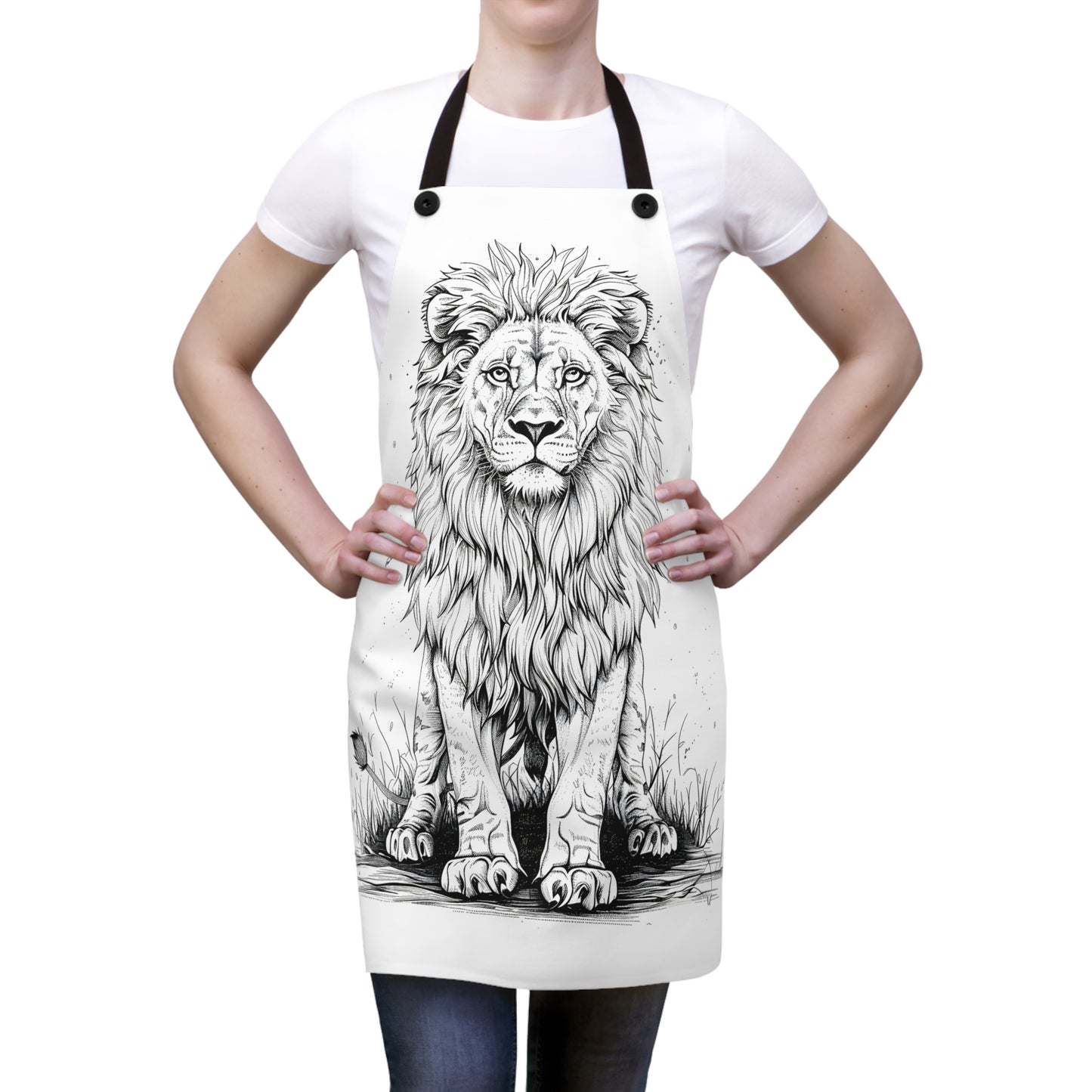 Apron Coloring Kit with 10 Fabric Markers - Lion