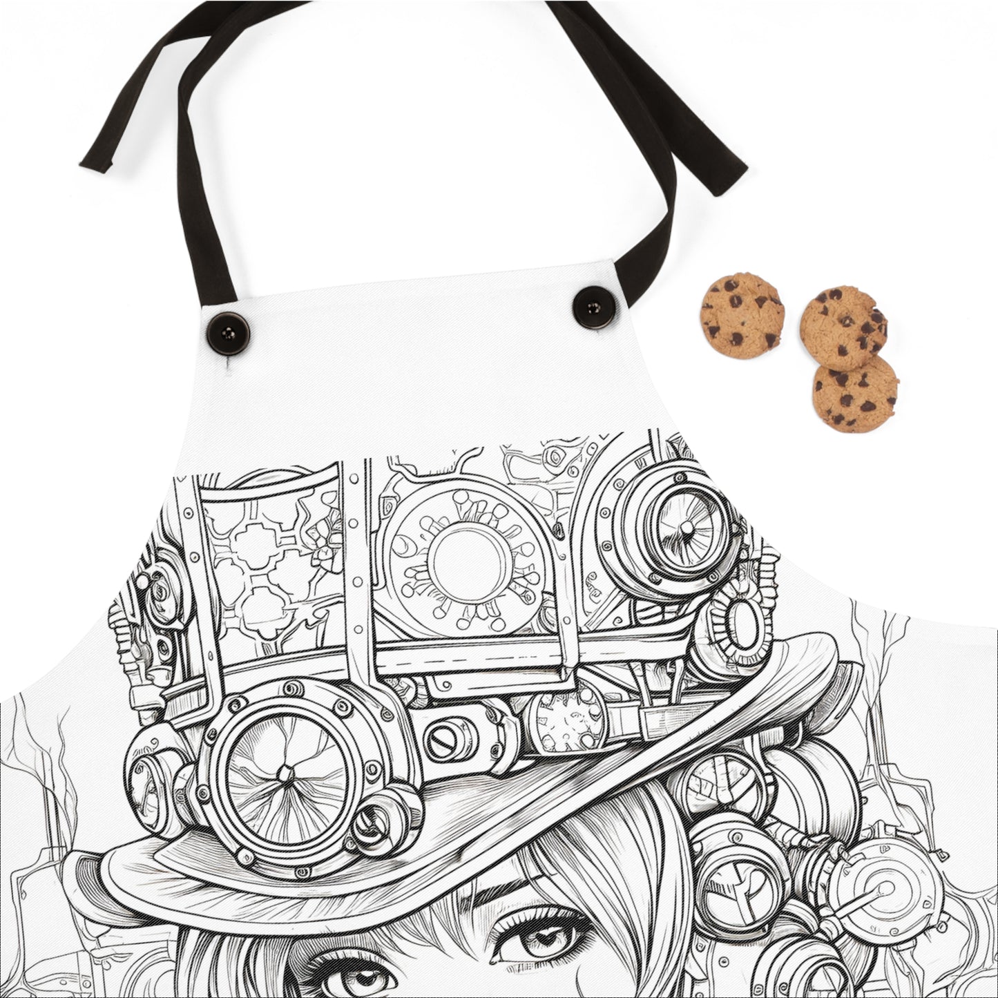 Apron Coloring Kit with 10 Fabric Markers - Steampunk