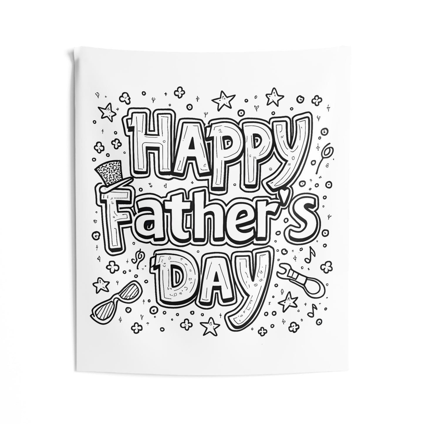 Indoor Wall Tapestries Coloring Kit with 10 Fabric Markers - Father's Day