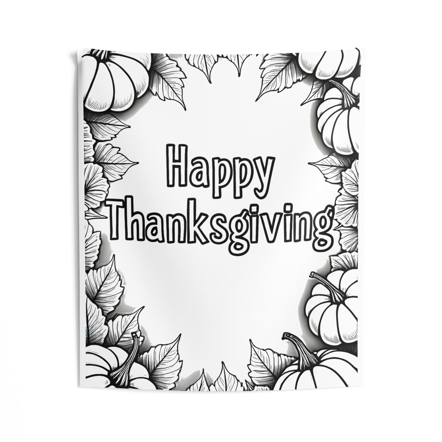 Indoor Wall Tapestries Coloring Kit with 10 Fabric Markers - Thanksgiving