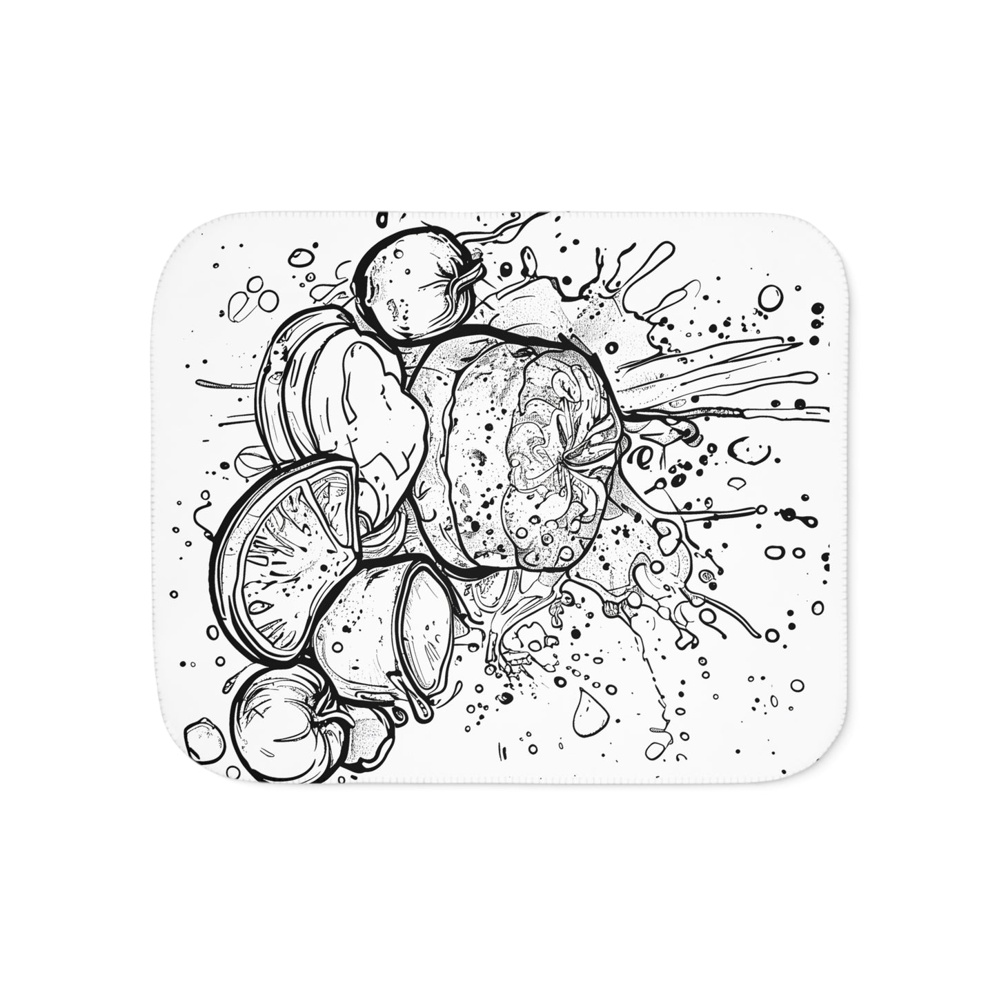 Blanket Coloring Kit with 10 Fabric Markers - Fruit and Bread