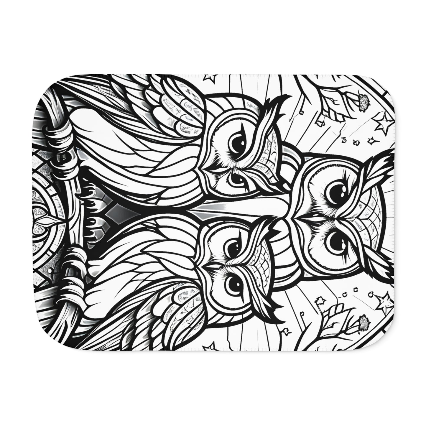 Blanket Coloring Kit with 10 Fabric Markers - Owl