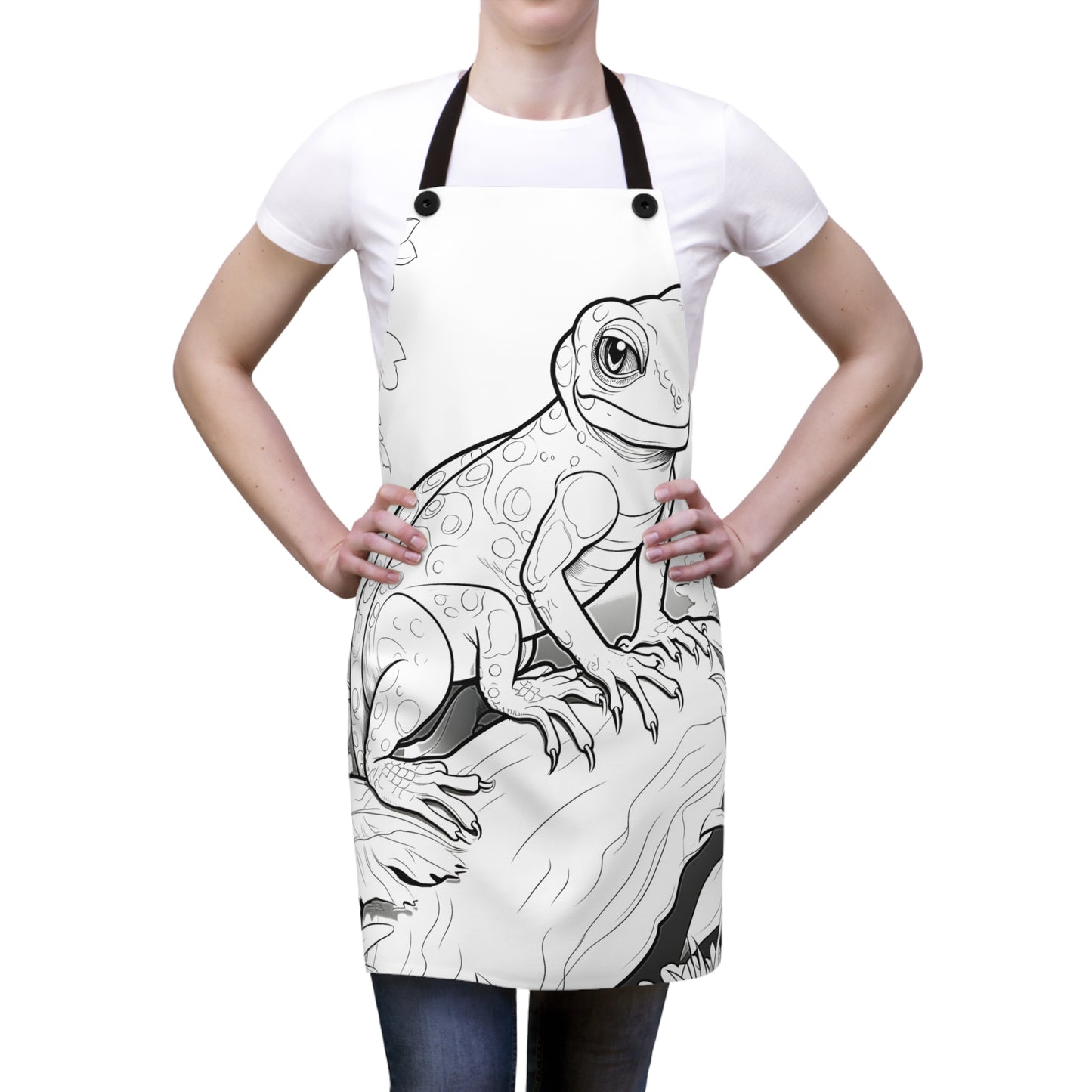 Apron Coloring Kit with 10 Fabric Markers - Lizard