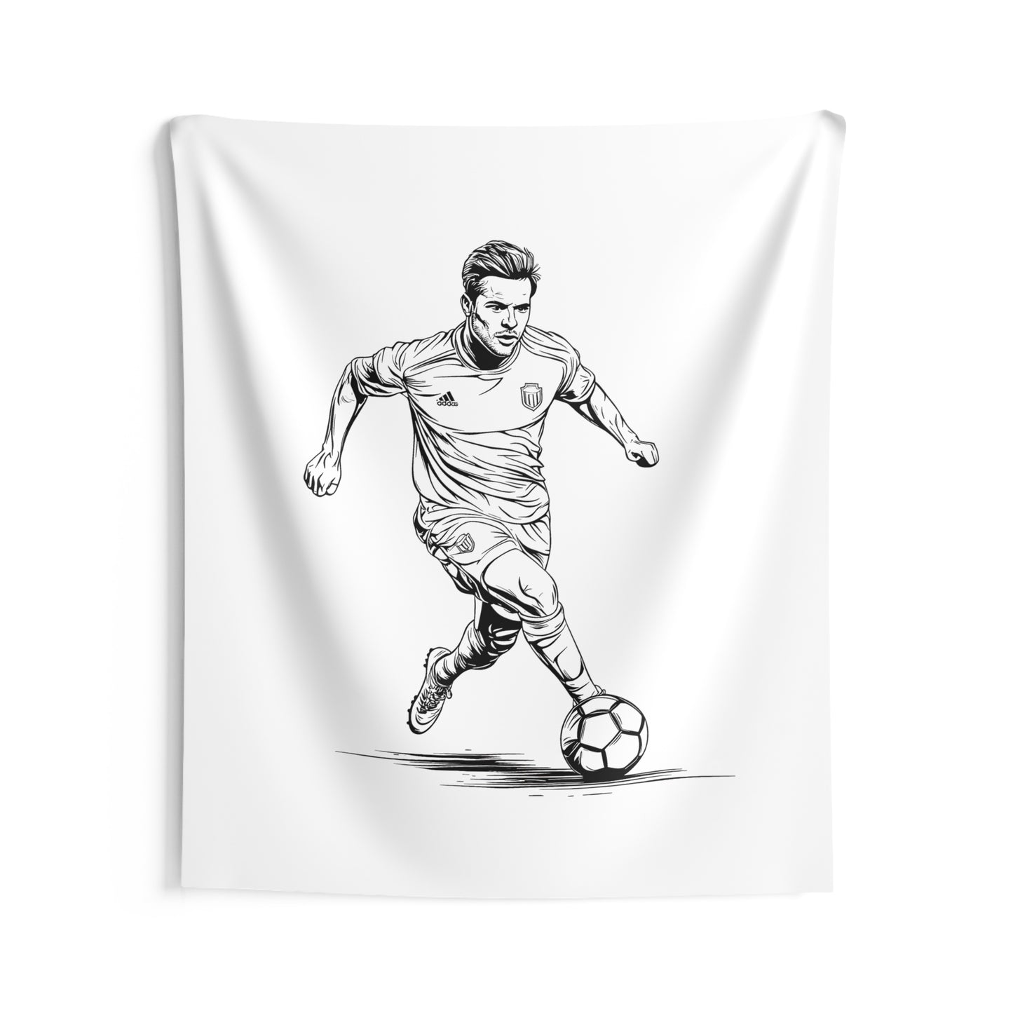 Indoor Wall Tapestries Coloring Kit with 10 Fabric Markers - Soccer