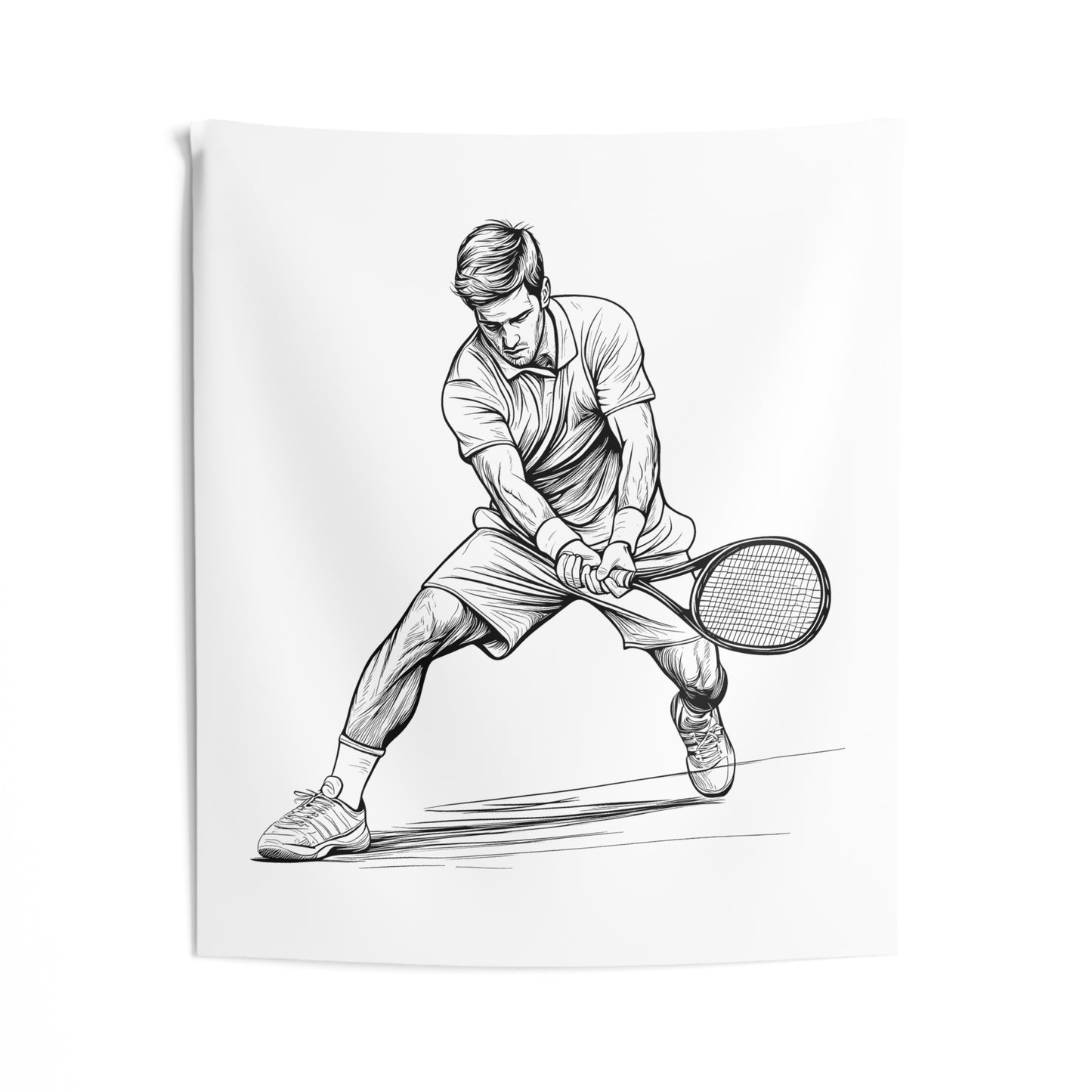 Indoor Wall Tapestries Coloring Kit with 10 Fabric Markers - Tennis