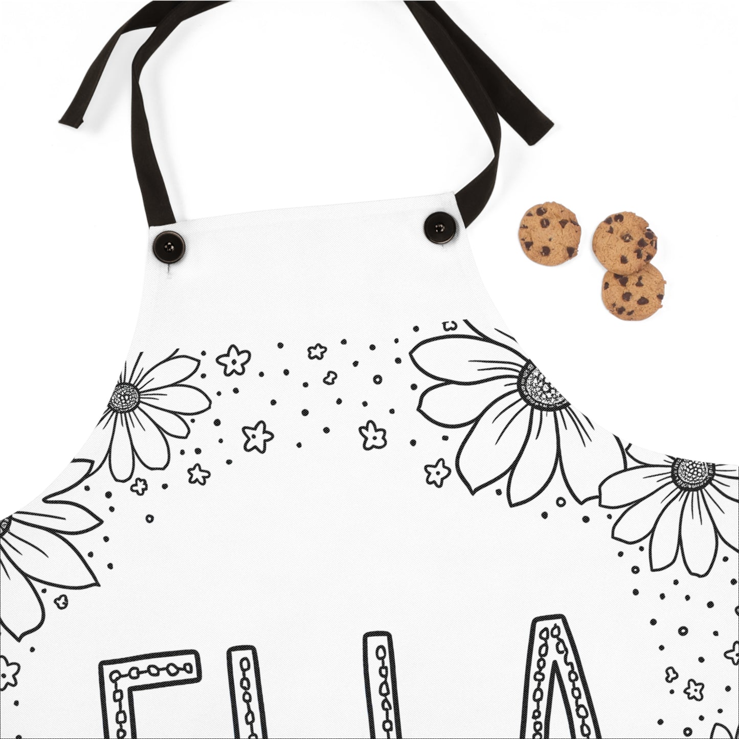 Apron Coloring Kit with 10 Fabric Markers - Floral Arrangement