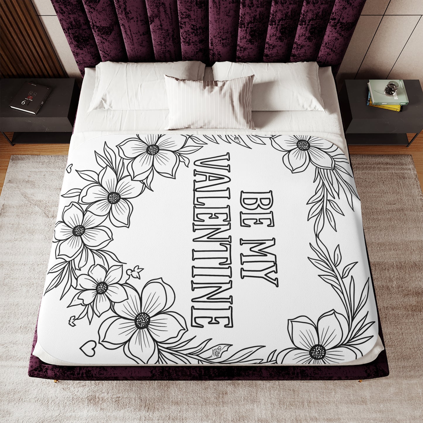 Blanket Coloring Kit with 10 Fabric Markers - Valentine's Day