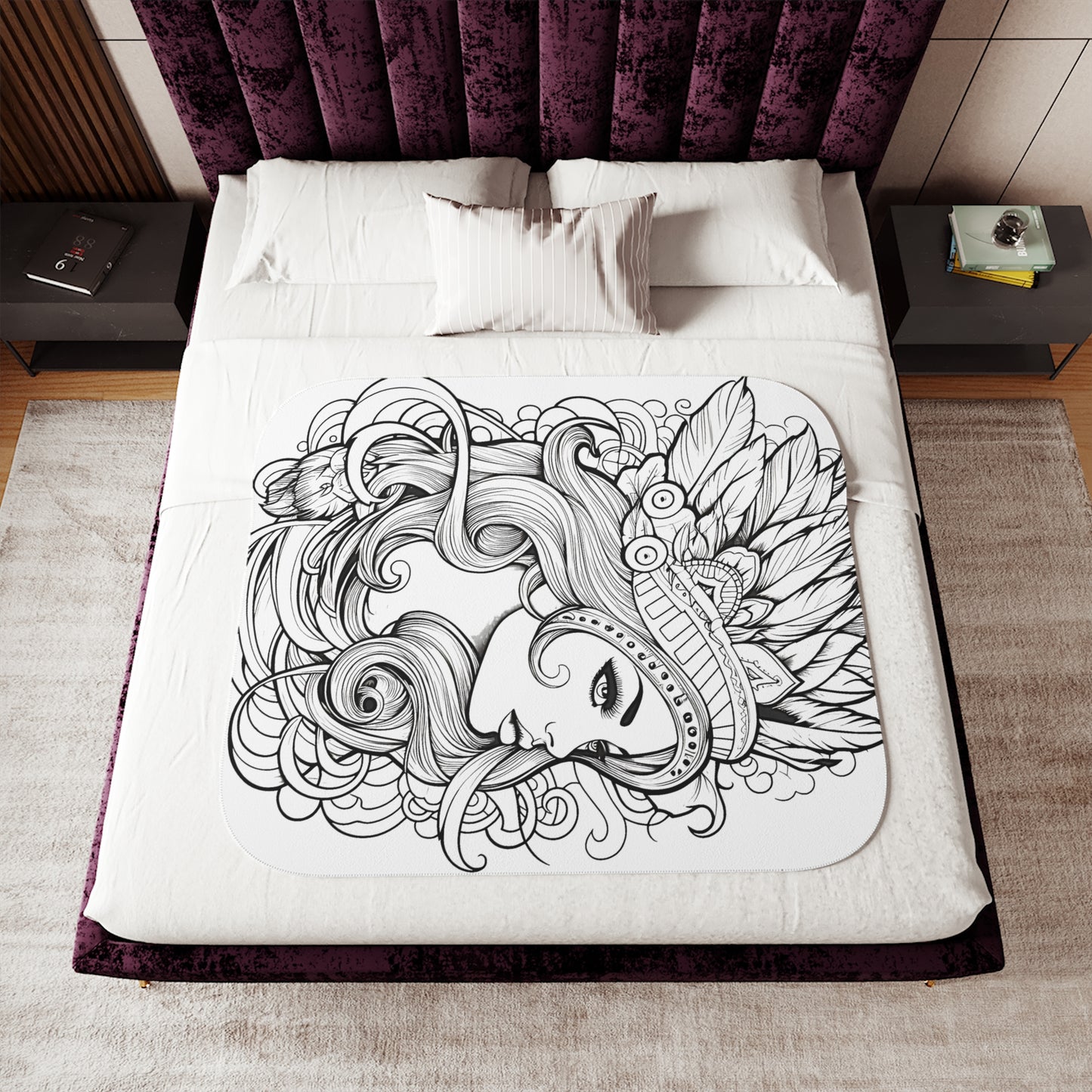 Blanket Coloring Kit with 10 Fabric Markers - Portrait