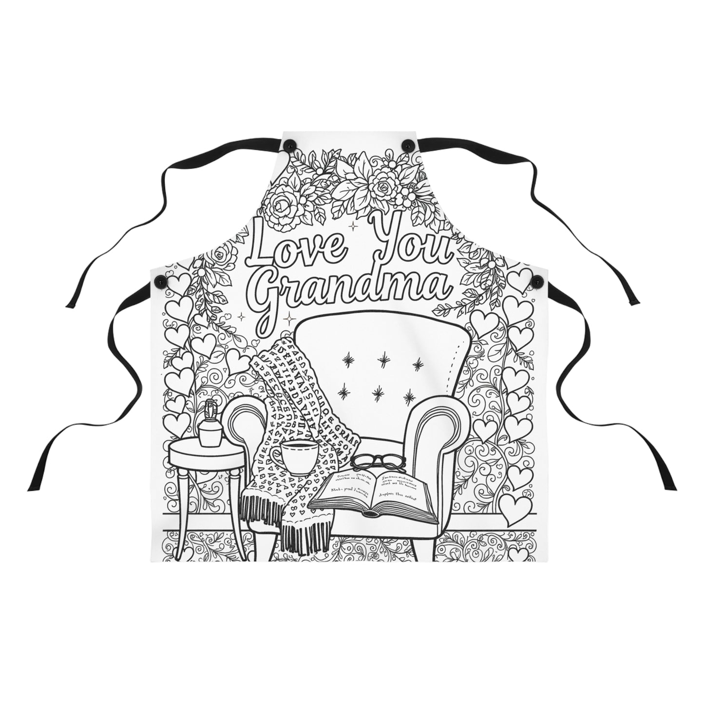 Apron Coloring Kit with 10 Fabric Markers - Grandma