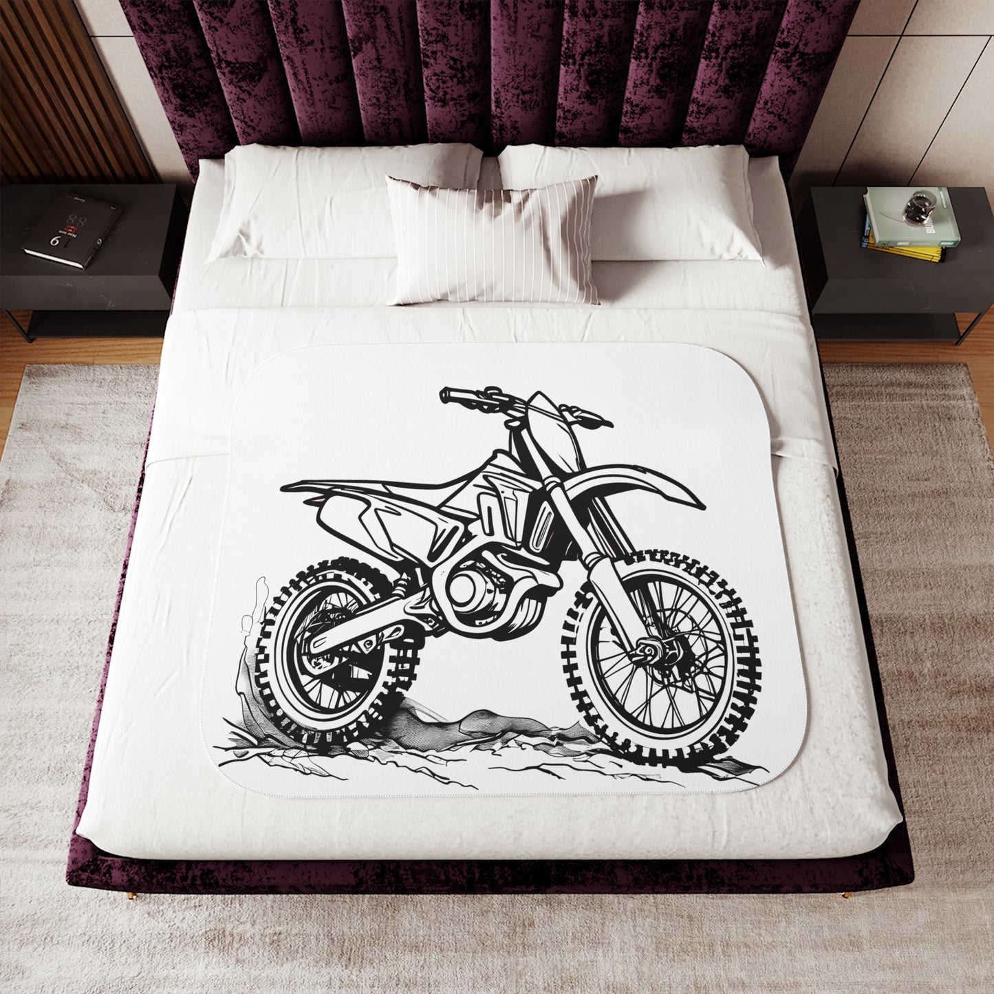 Blanket Coloring Kit with 10 Fabric Markers - Dirt Bike Adventure