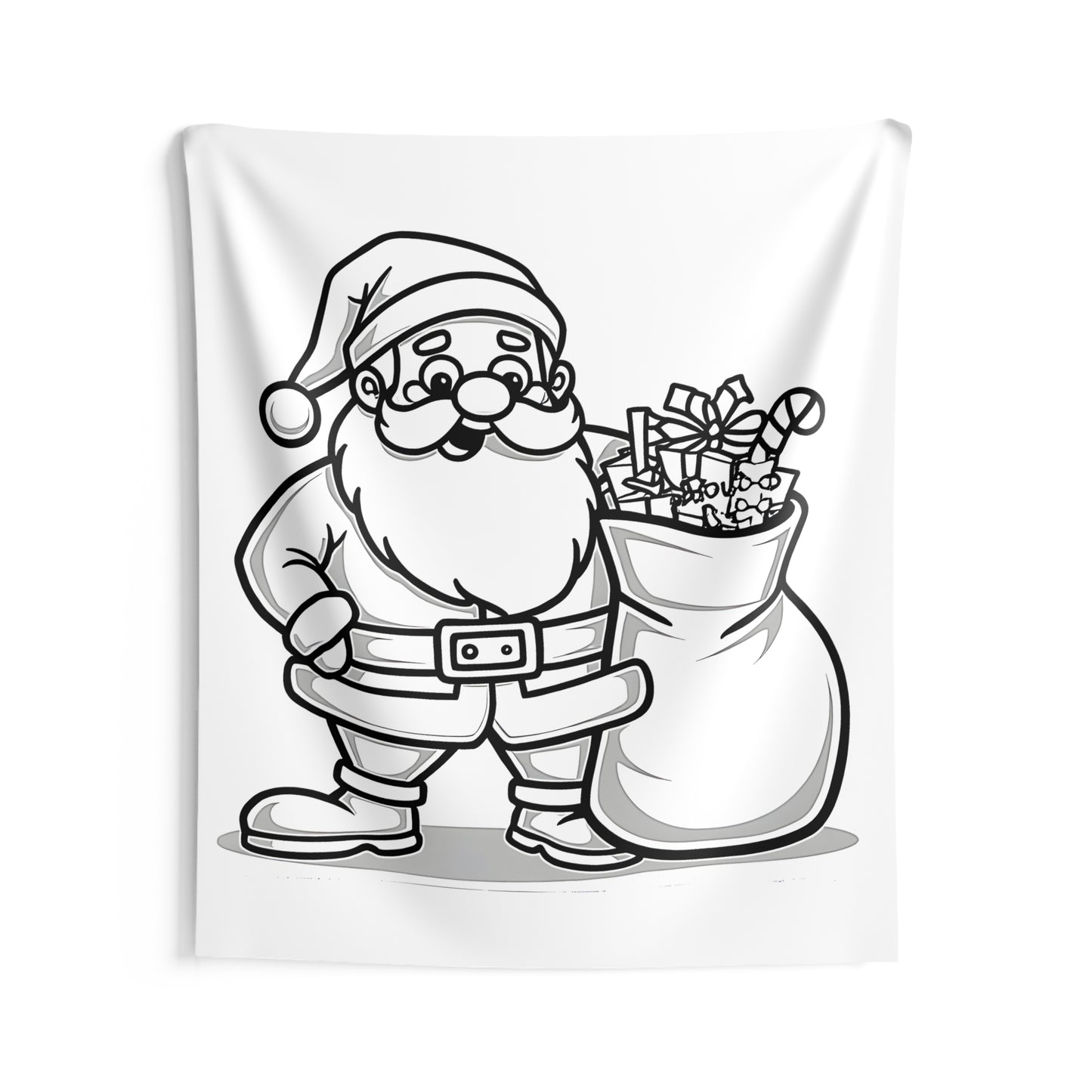 Indoor Wall Tapestries Coloring Kit with 10 Fabric Markers - Santa Claus