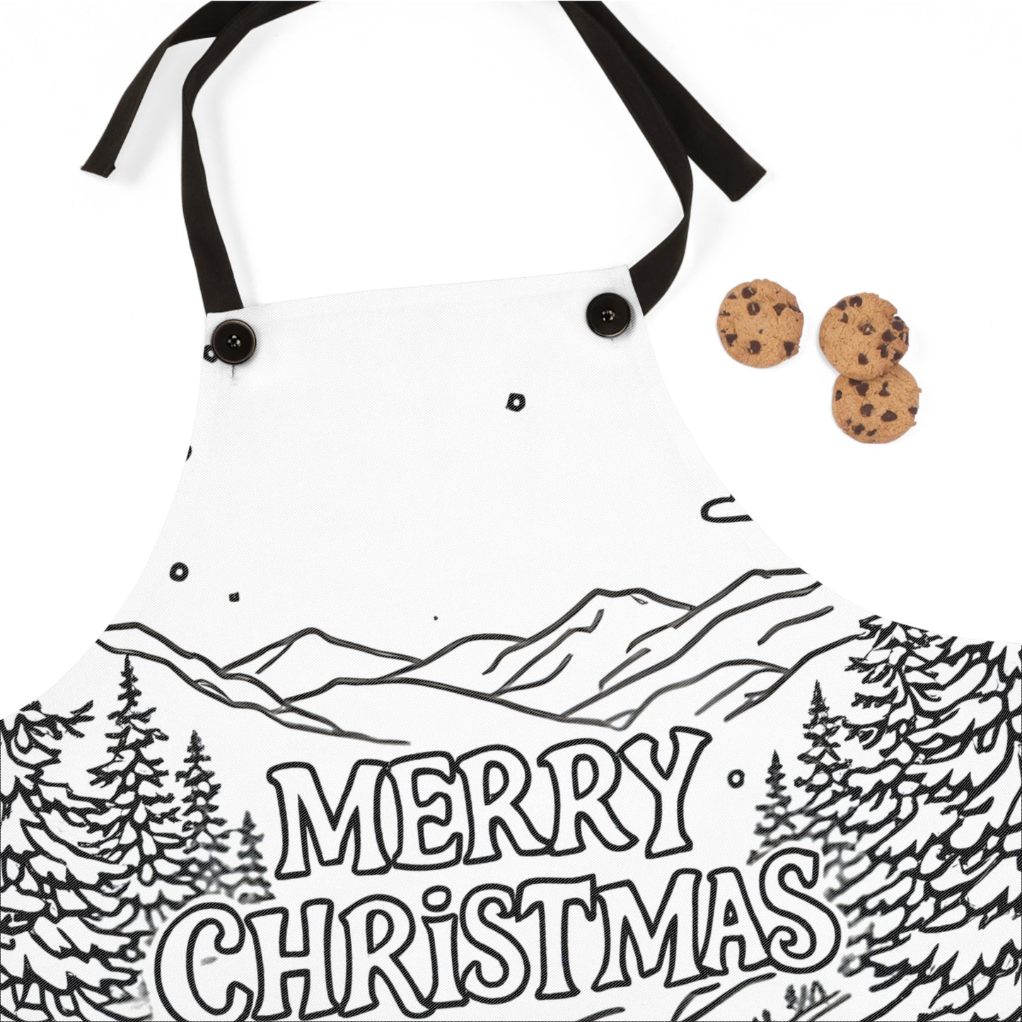 Apron Coloring Kit with 10 Fabric Markers - Santa Claus