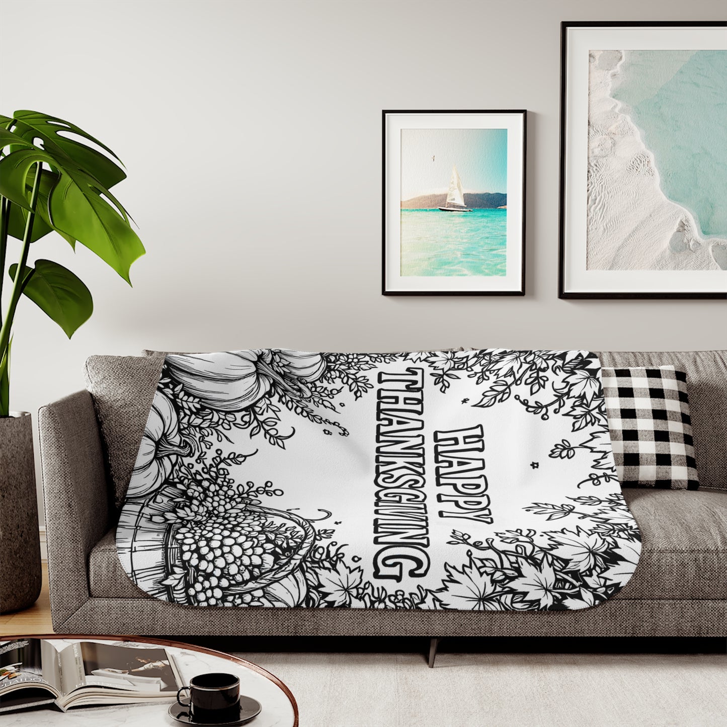 Blanket Coloring Kit with 10 Fabric Markers - Pumpkin and Harvest