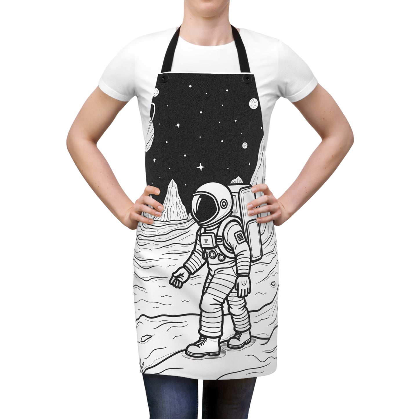 Apron Coloring Kit with 10 Fabric Markers - Astronaut