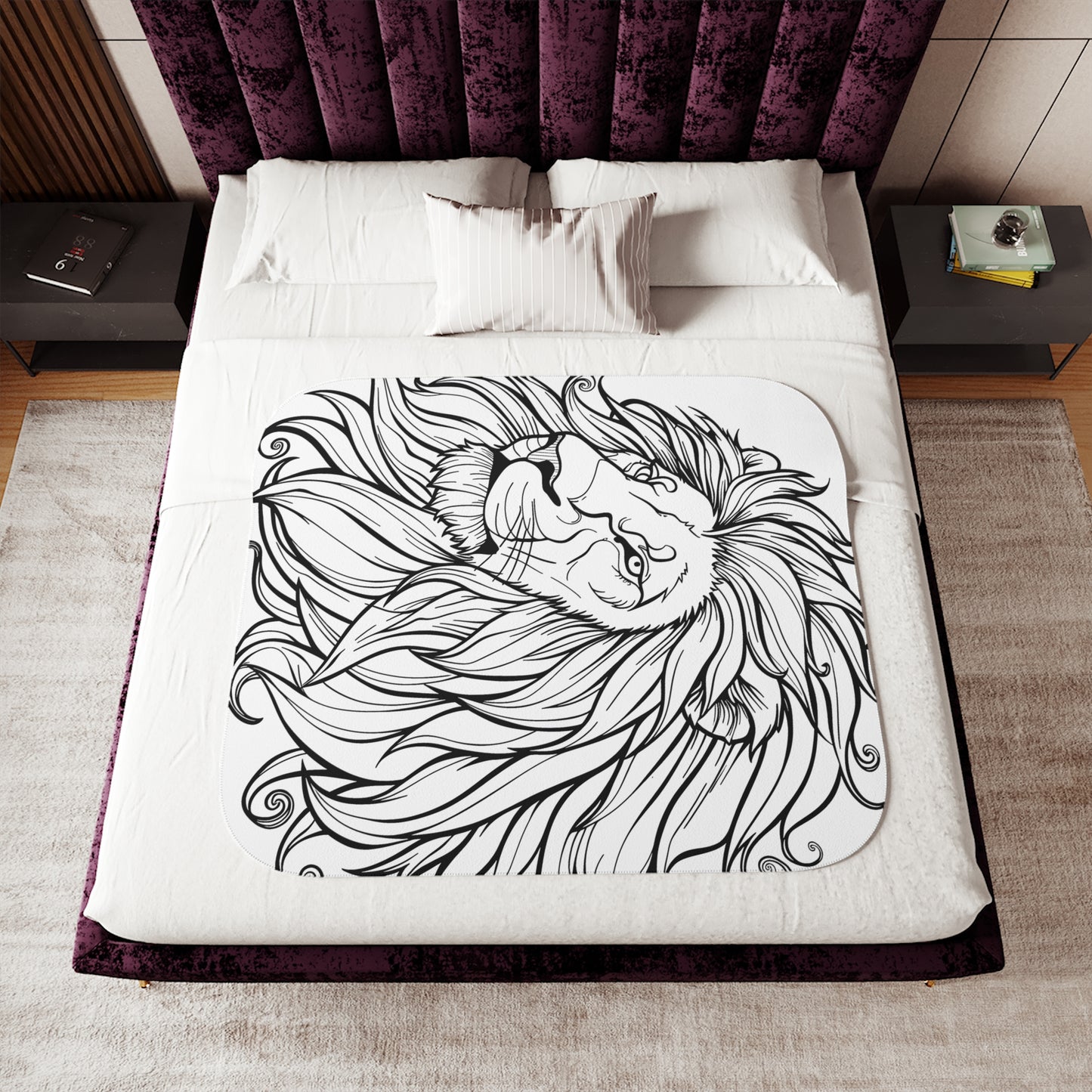 Blanket Coloring Kit with 10 Fabric Markers - Lion
