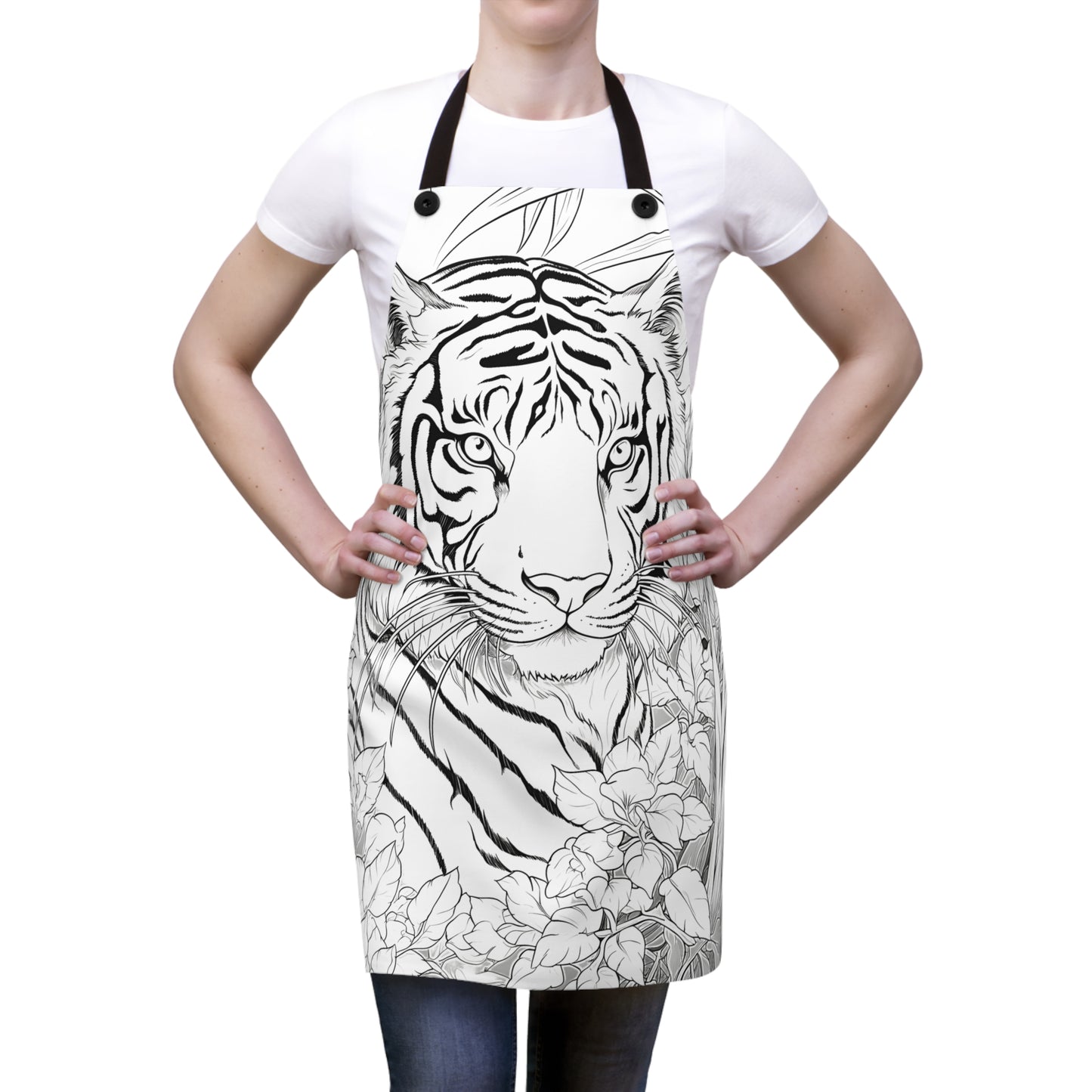 Apron Coloring Kit with 10 Fabric Markers - Tiger