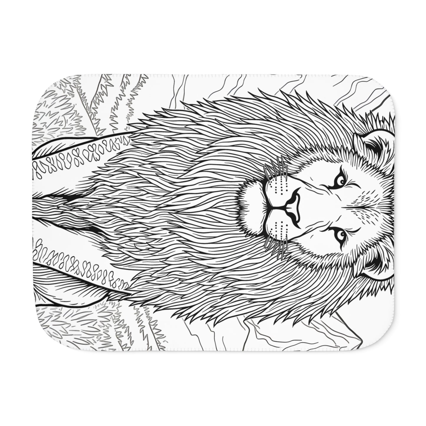 Blanket Coloring Kit with 10 Fabric Markers - King of the Jungle