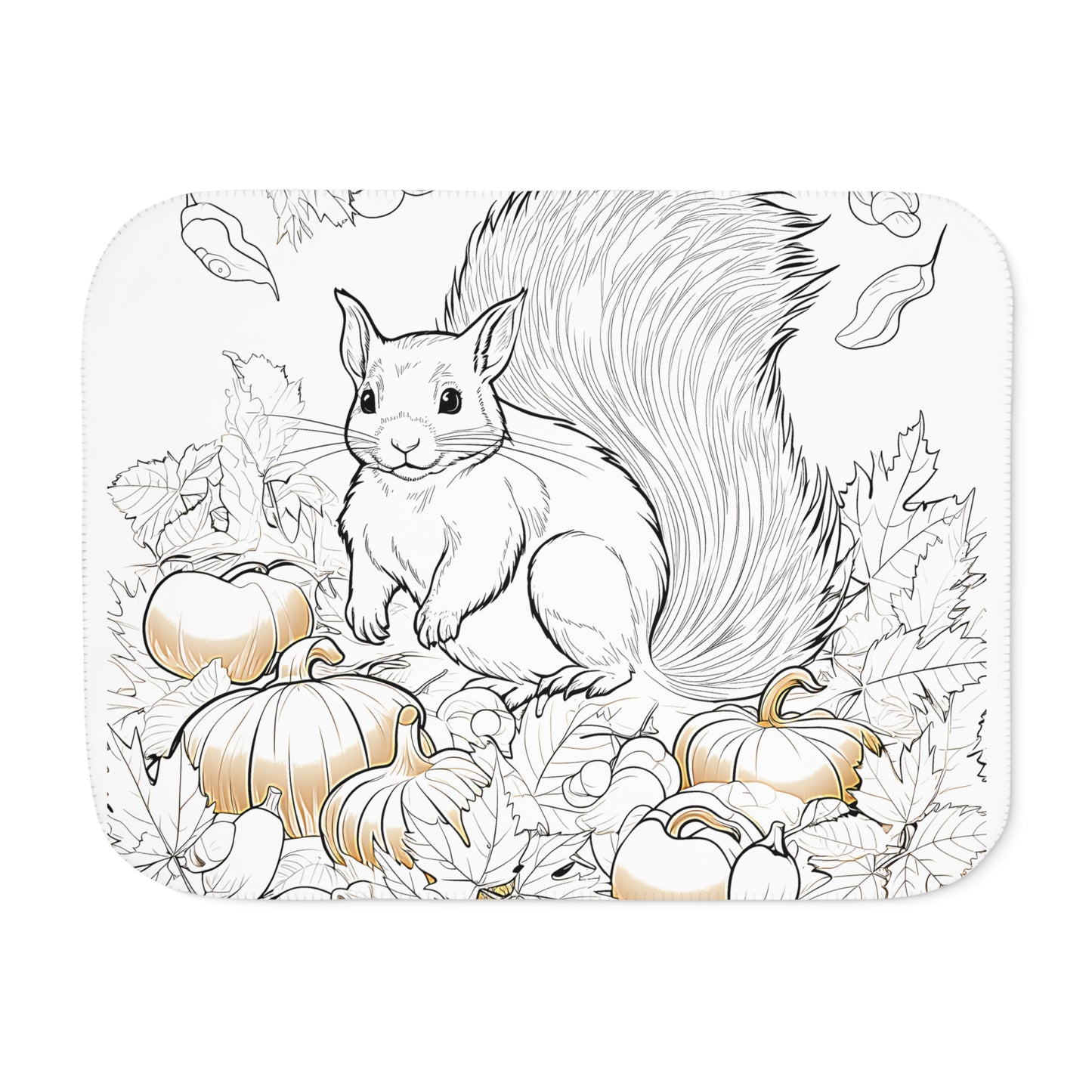 Blanket Coloring Kit with 10 Fabric Markers - Squirrel