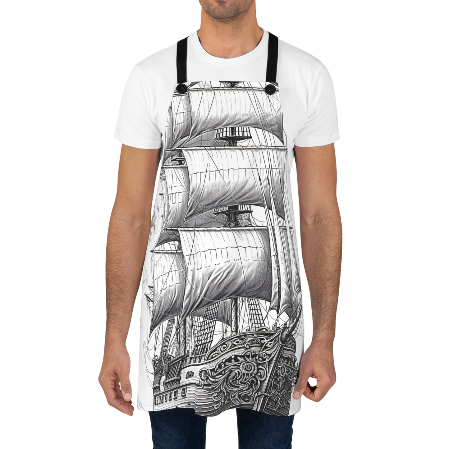 Apron Coloring Kit with 10 Fabric Markers - Tall Ship