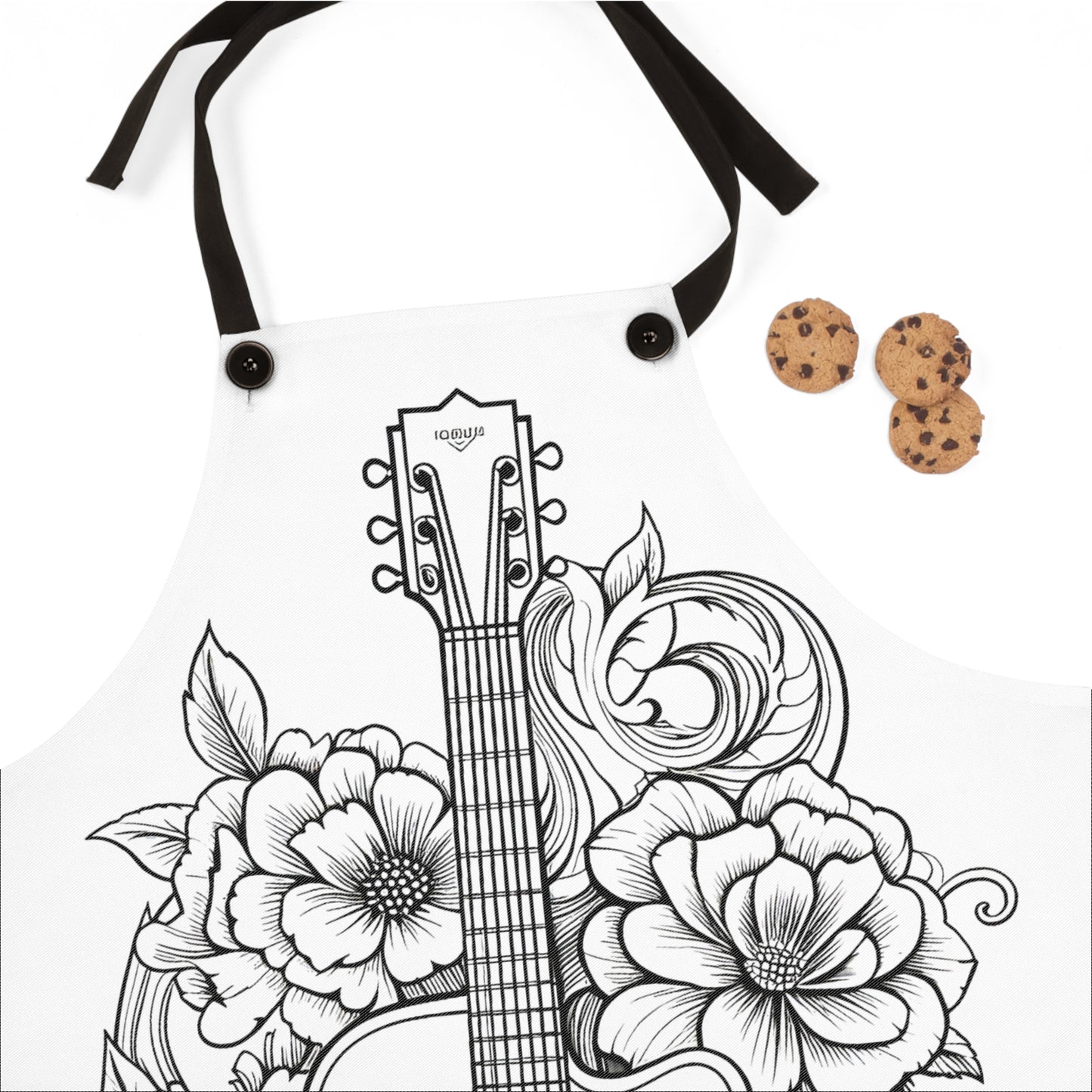 Apron Coloring Kit with 10 Fabric Markers - Guitar