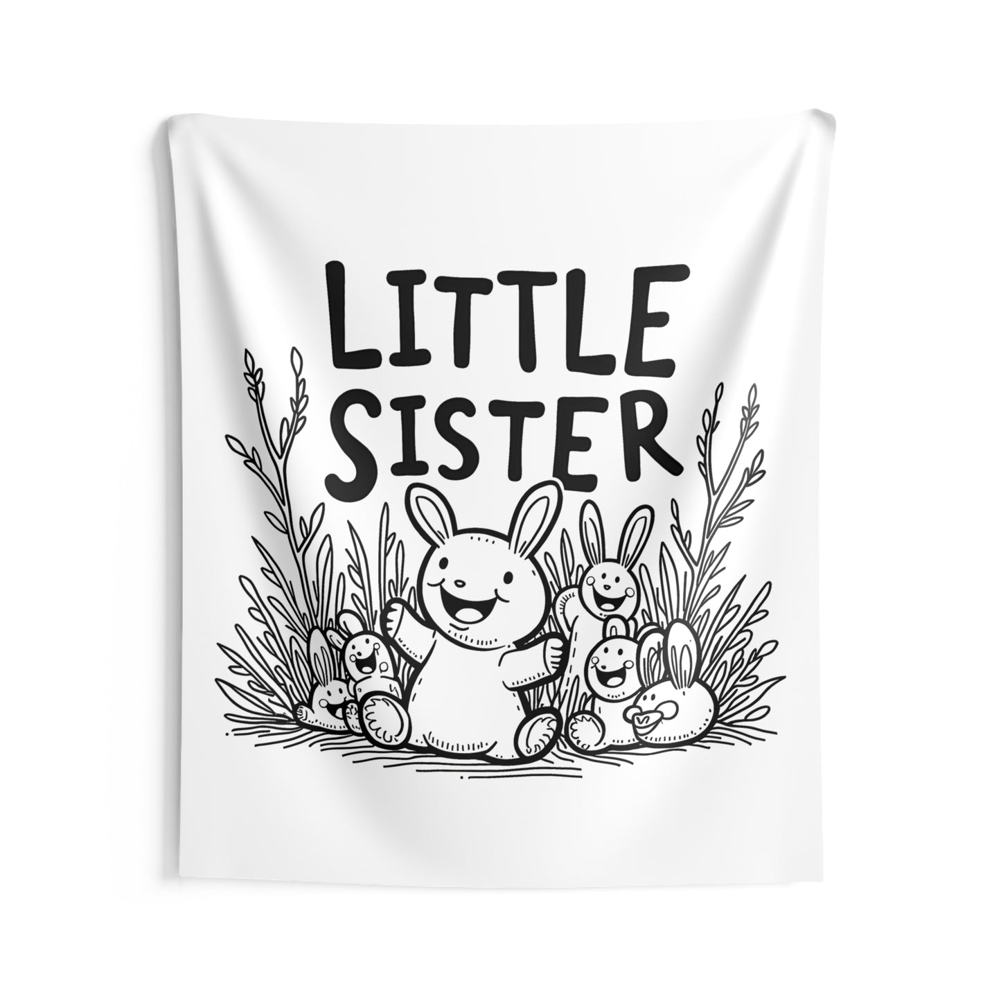 Indoor Wall Tapestries Coloring Kit with 10 Fabric Markers - Sisters