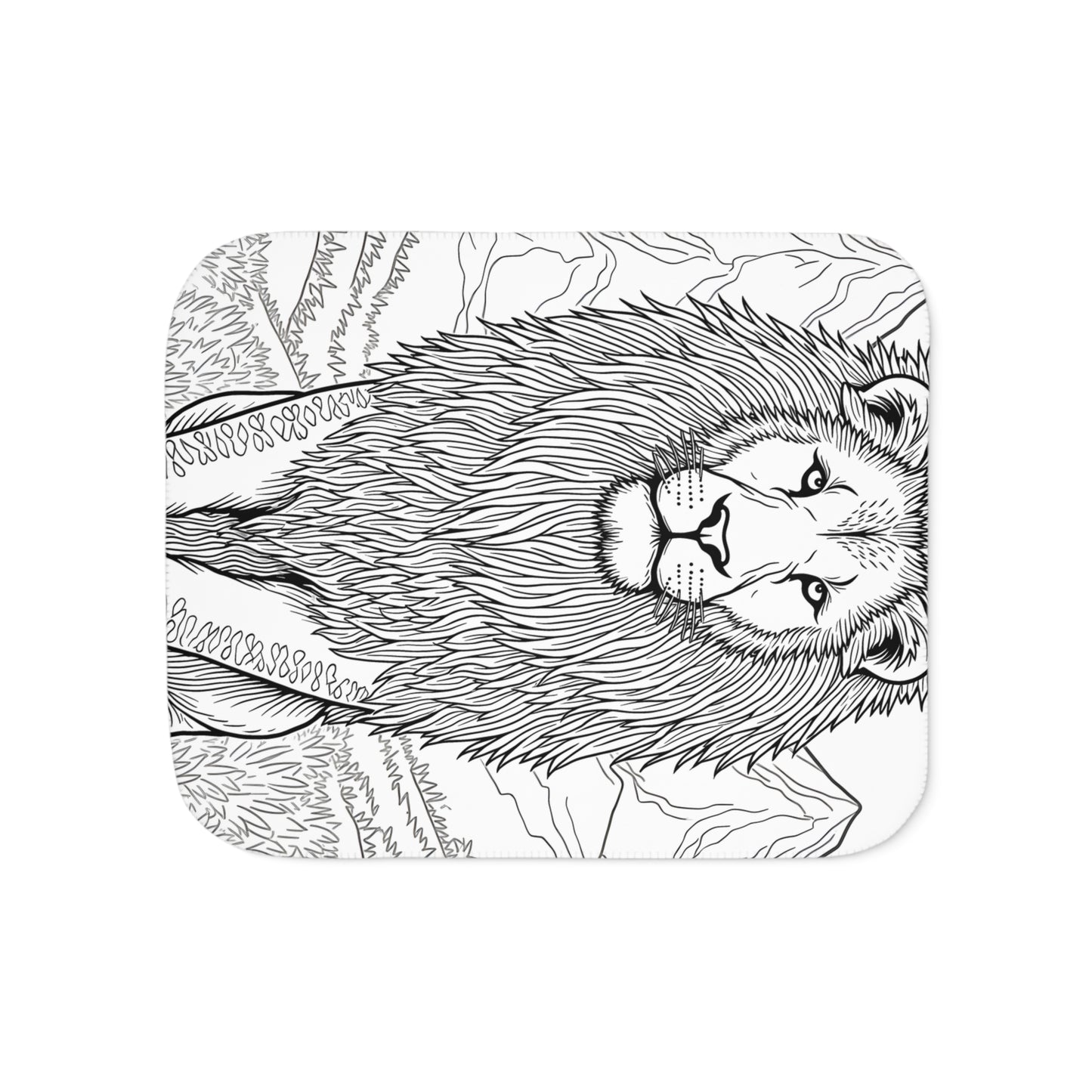 Blanket Coloring Kit with 10 Fabric Markers - King of the Jungle