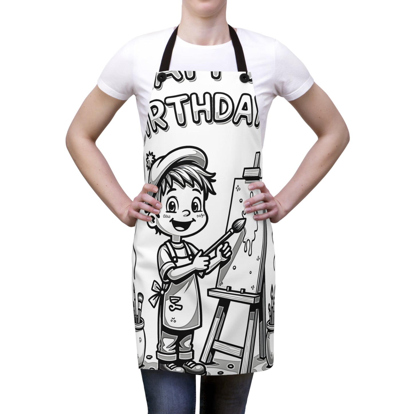 Apron Coloring Kit with 10 Fabric Markers - Birthday Party Painter