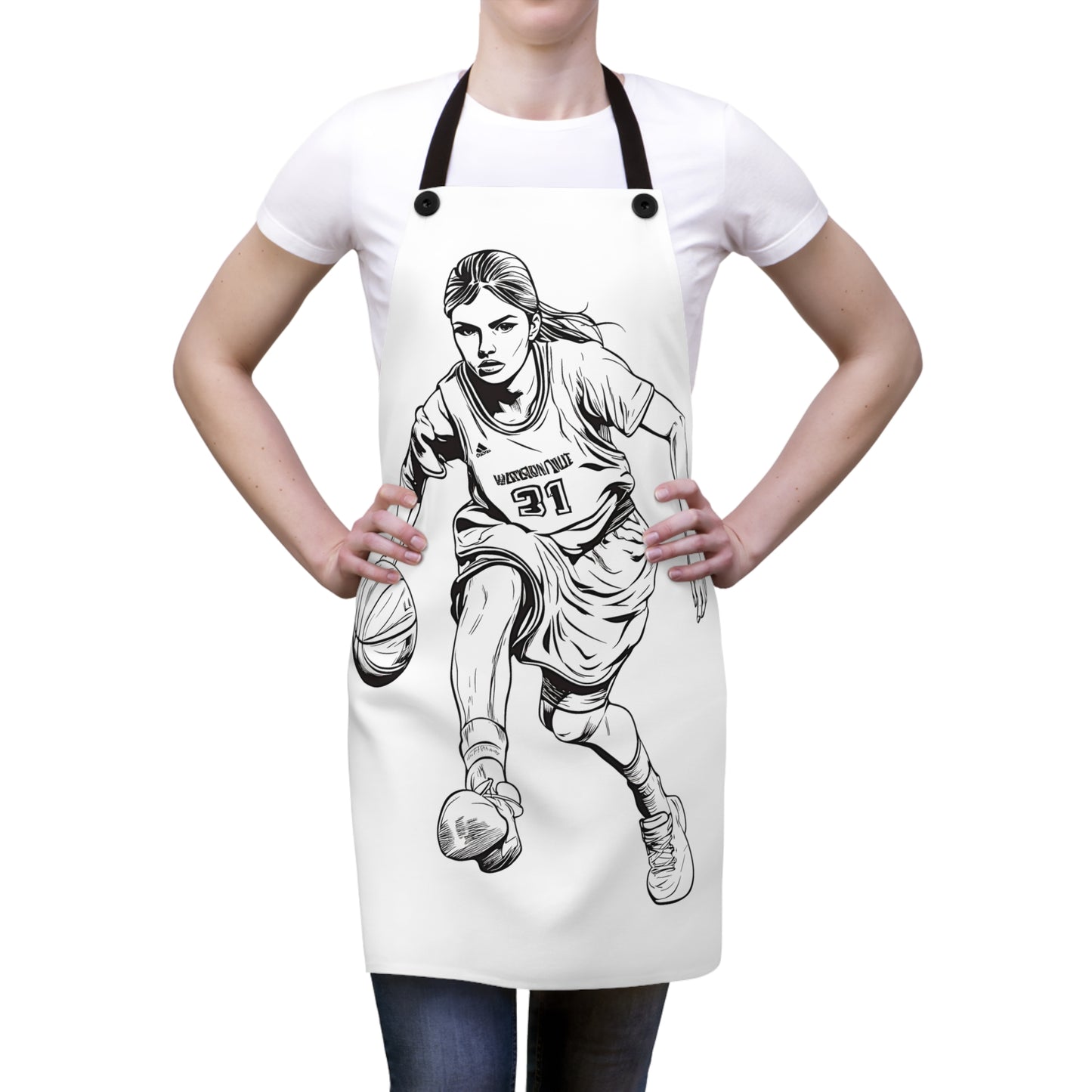 Apron Coloring Kit with 10 Fabric Markers - Female Player