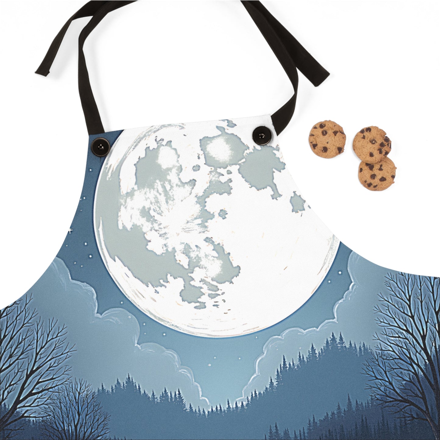 Apron Colorful Graphic Design - Moonlit River