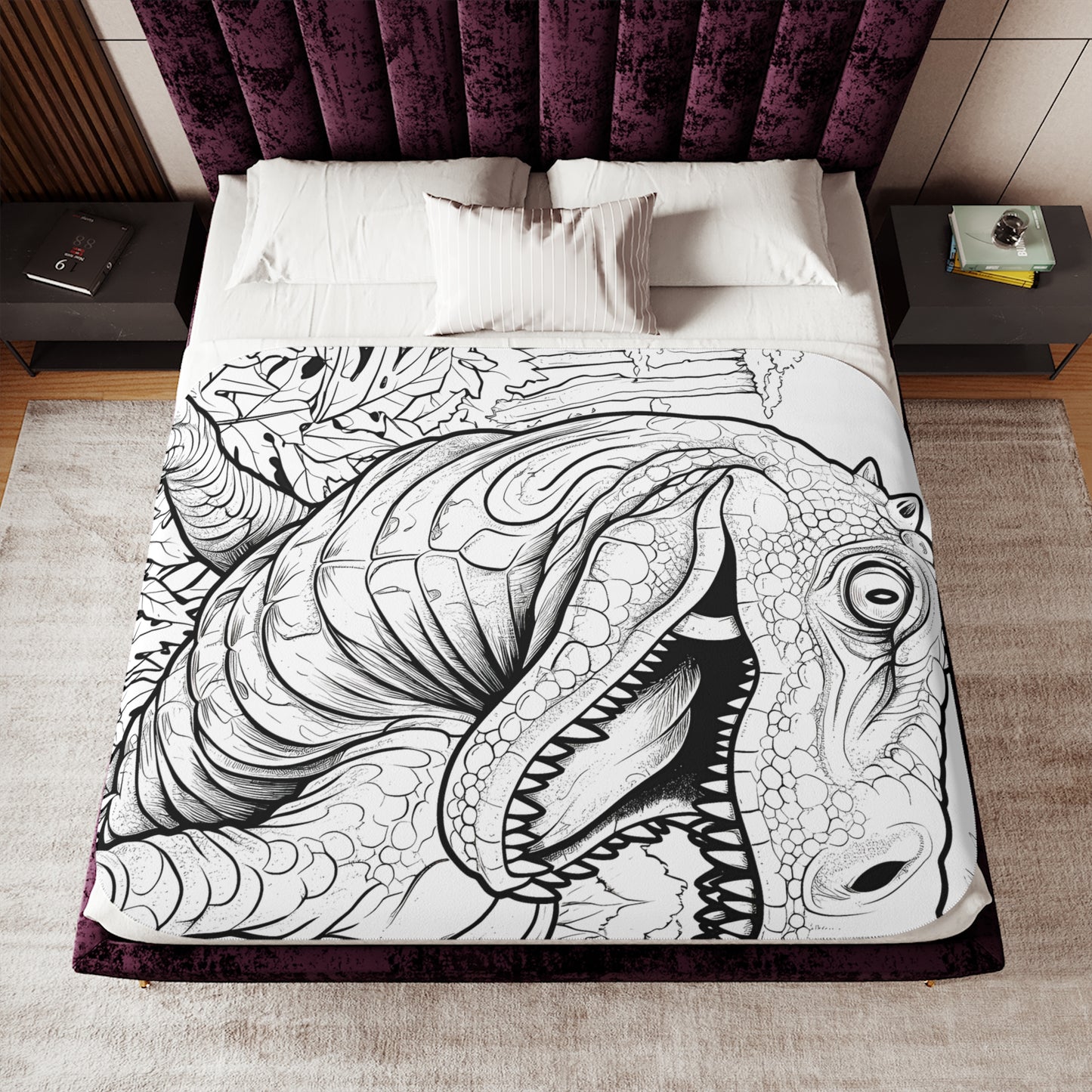 Blanket Coloring Kit with 10 Fabric Markers - Tyrannosaurus Rex