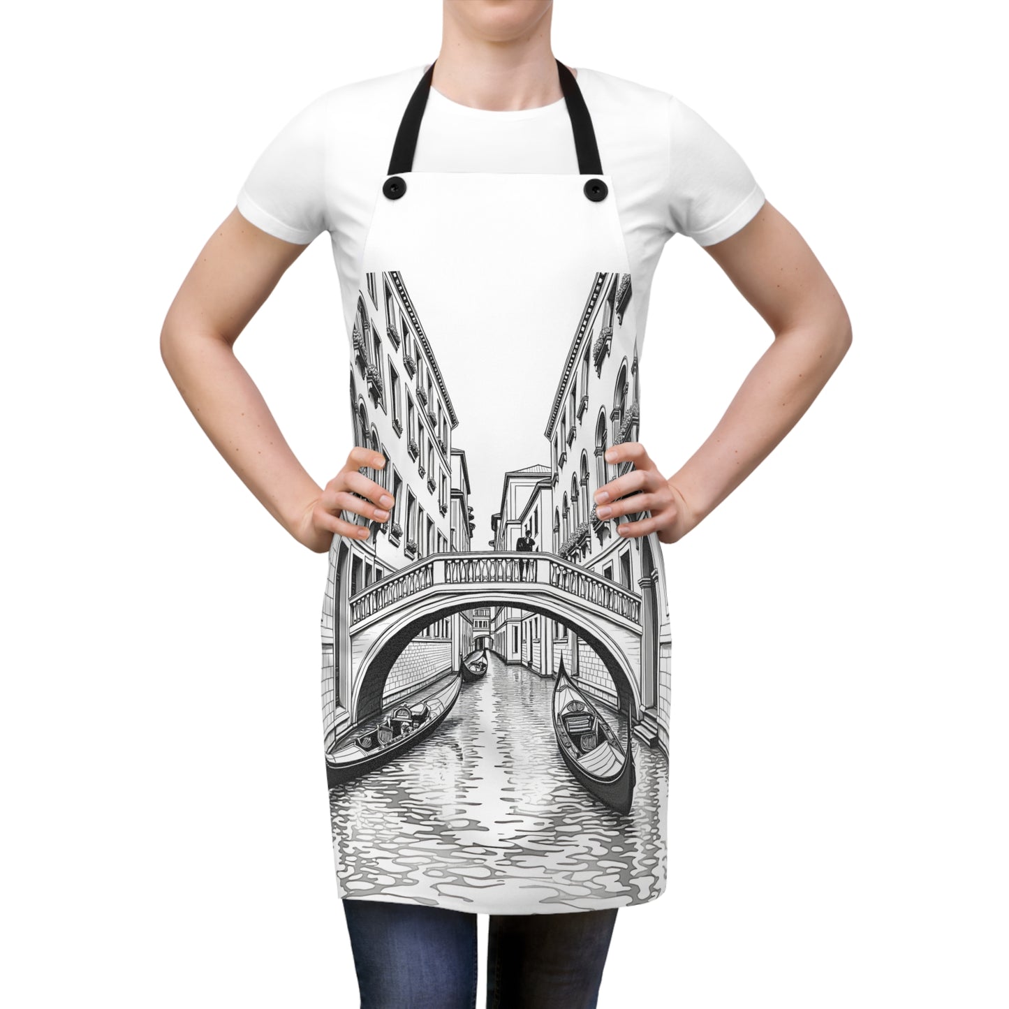 Apron Coloring Kit with 10 Fabric Markers - Venetian Canal