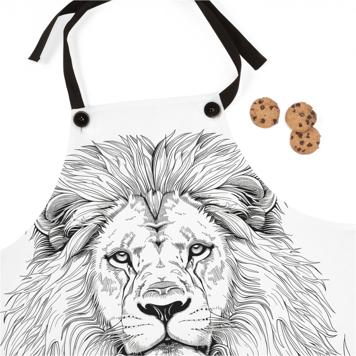 Apron Coloring Kit with 10 Fabric Markers - Lion