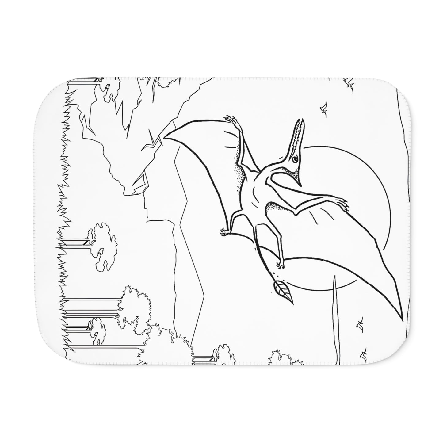 Blanket Coloring Kit with 10 Fabric Markers - Pterodactyl