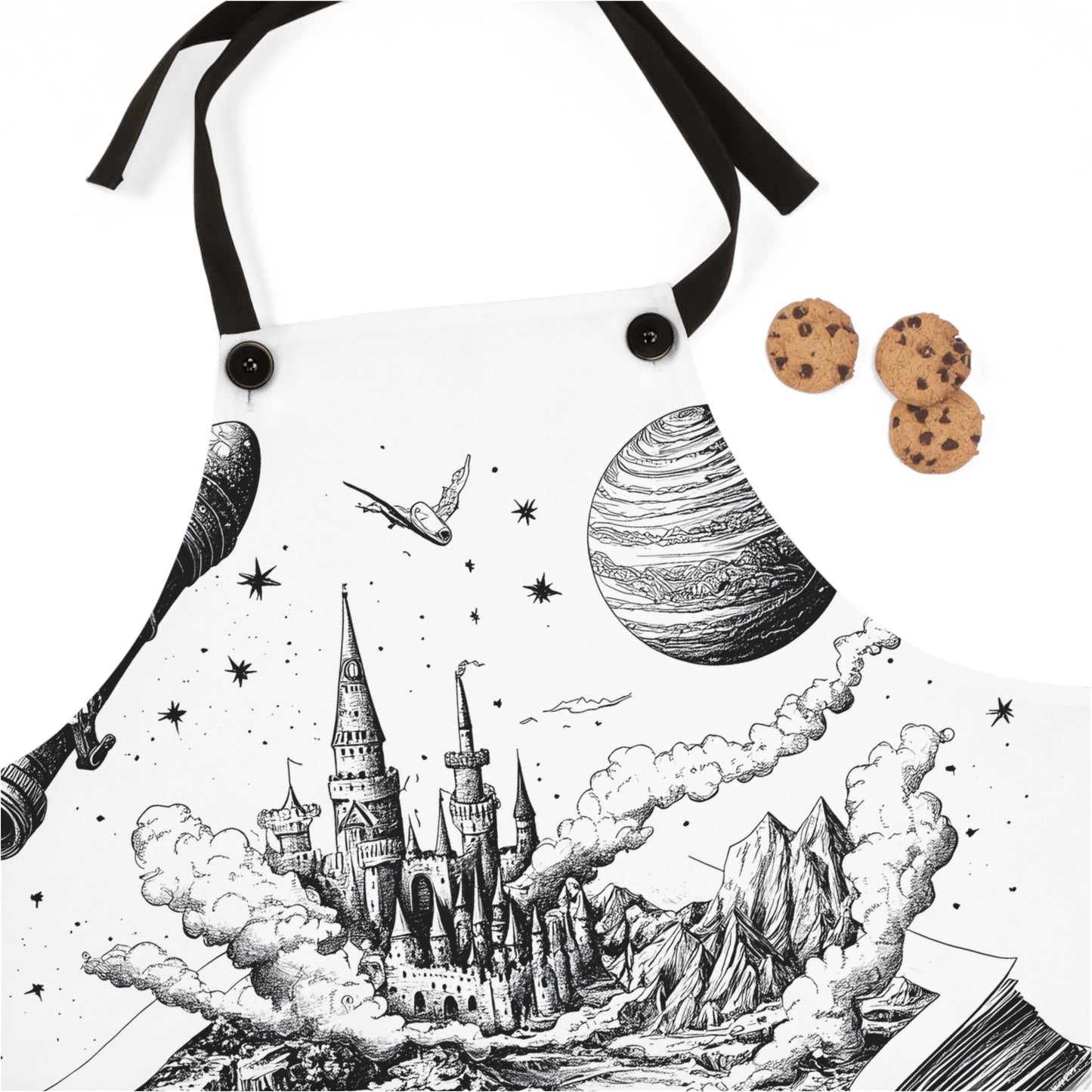 Apron Coloring Kit with 10 Fabric Markers - Space Adventure