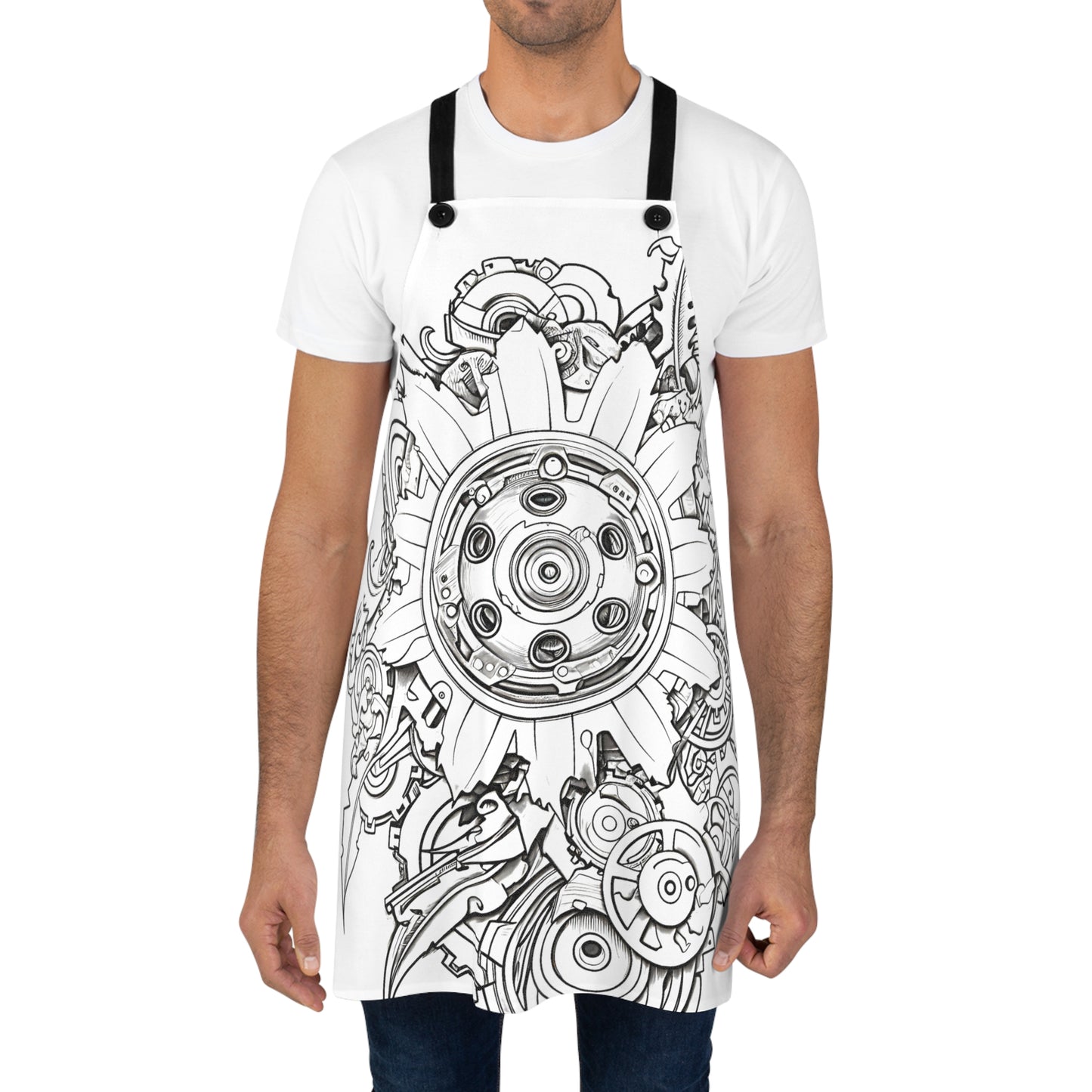 Apron Coloring Kit with 10 Fabric Markers - Mechanical Art