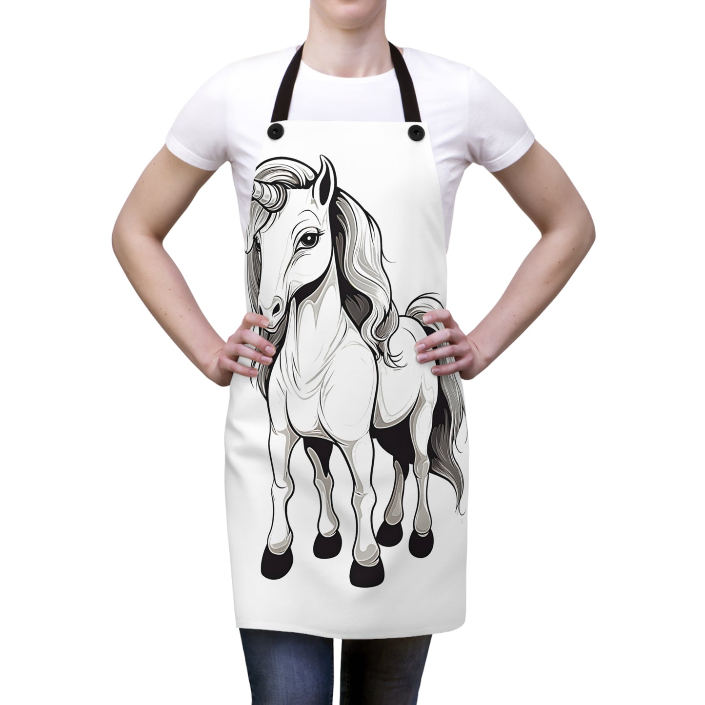 Apron Coloring Kit with 10 Fabric Markers - Unicorn