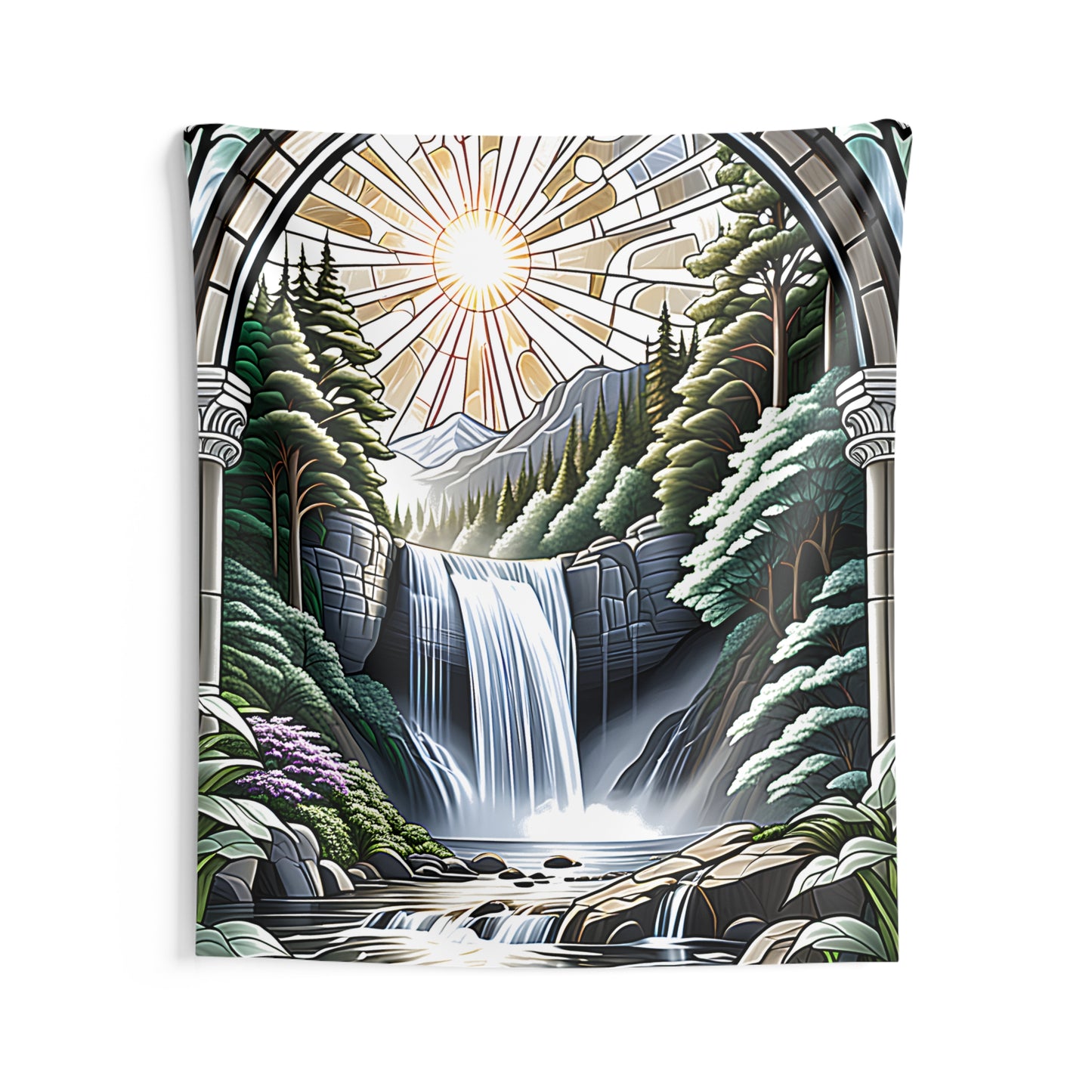 Indoor Wall Tapestries Colorful Graphic Design - Waterfall