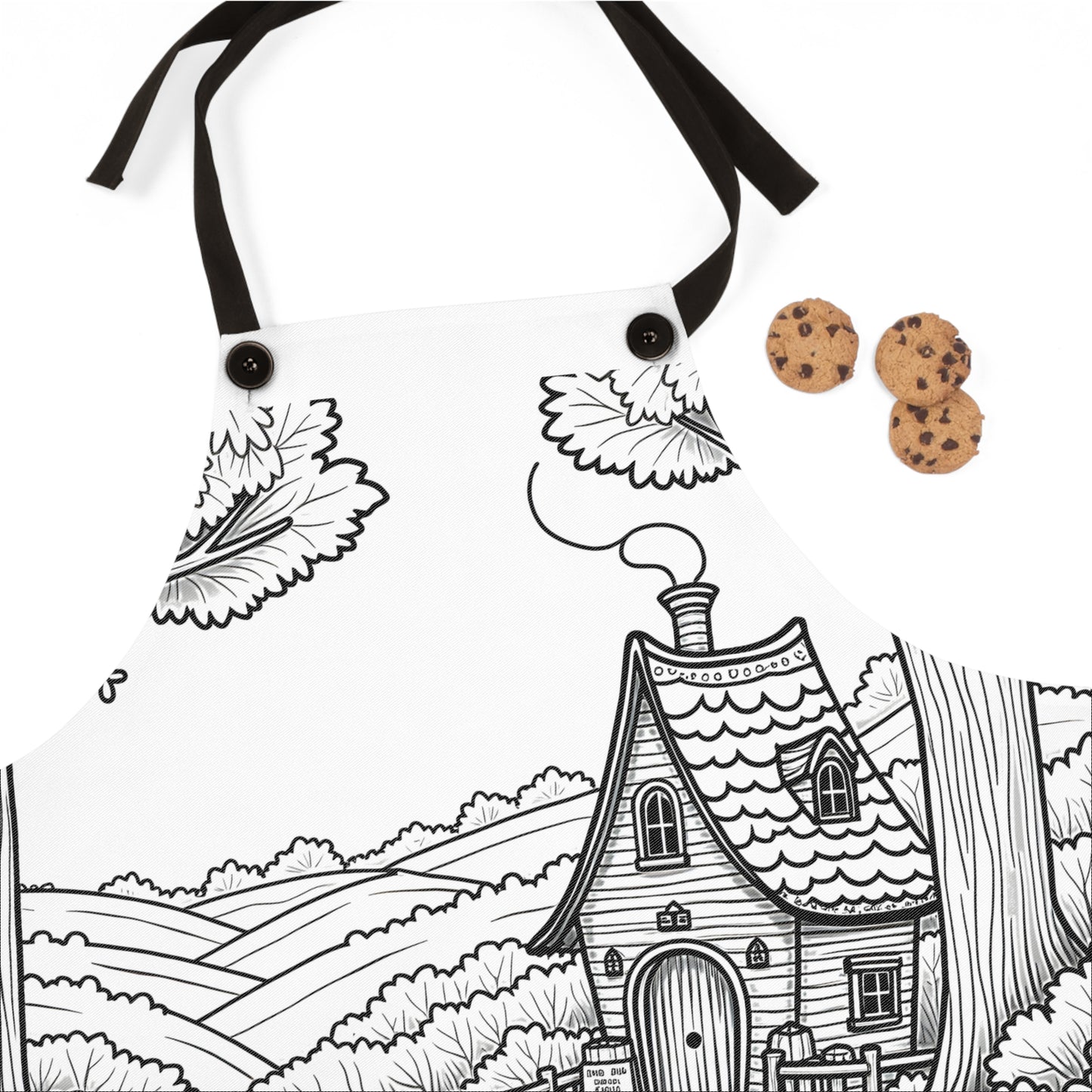 Apron Coloring Kit with 10 Fabric Markers - Country House