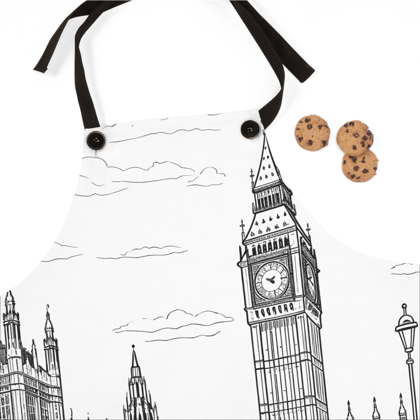 Apron Coloring Kit with 10 Fabric Markers - London Landmarks