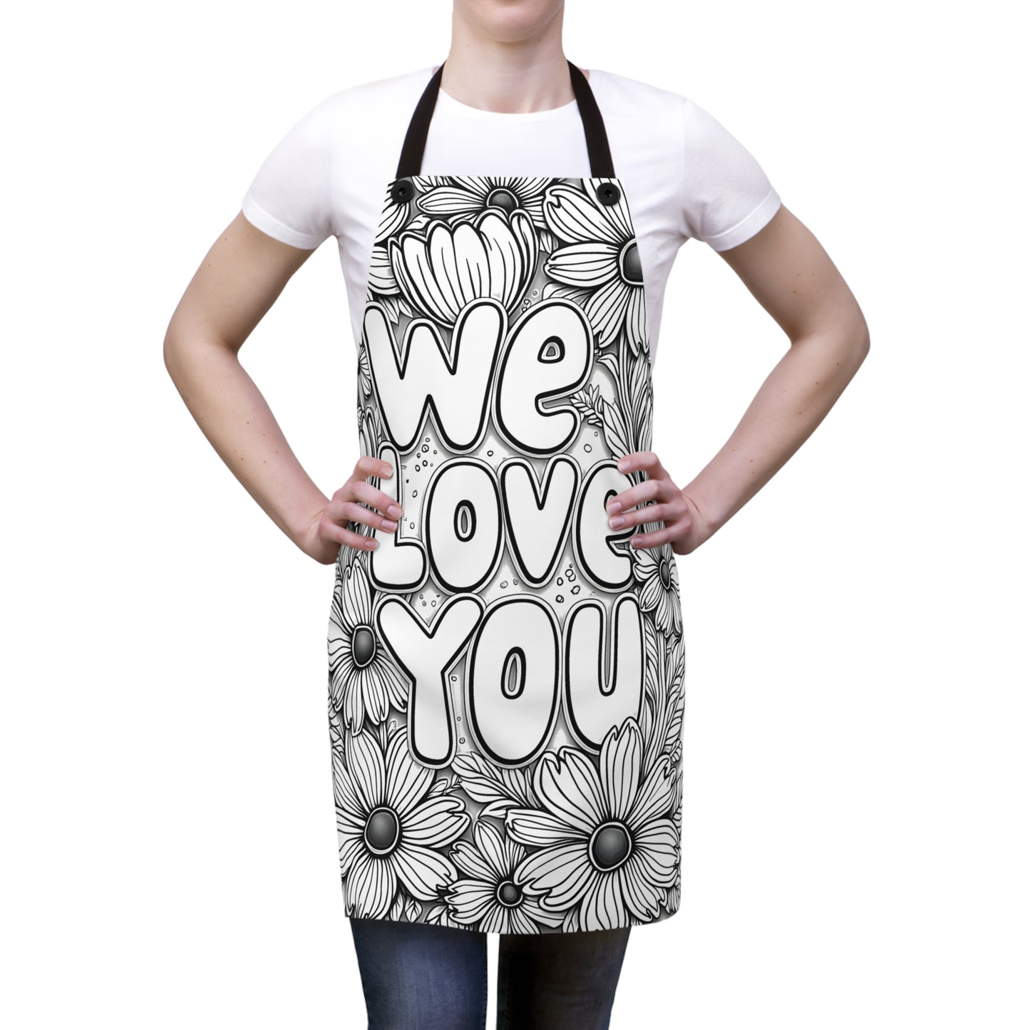 Apron Coloring Kit with 10 Fabric Markers - Daisies