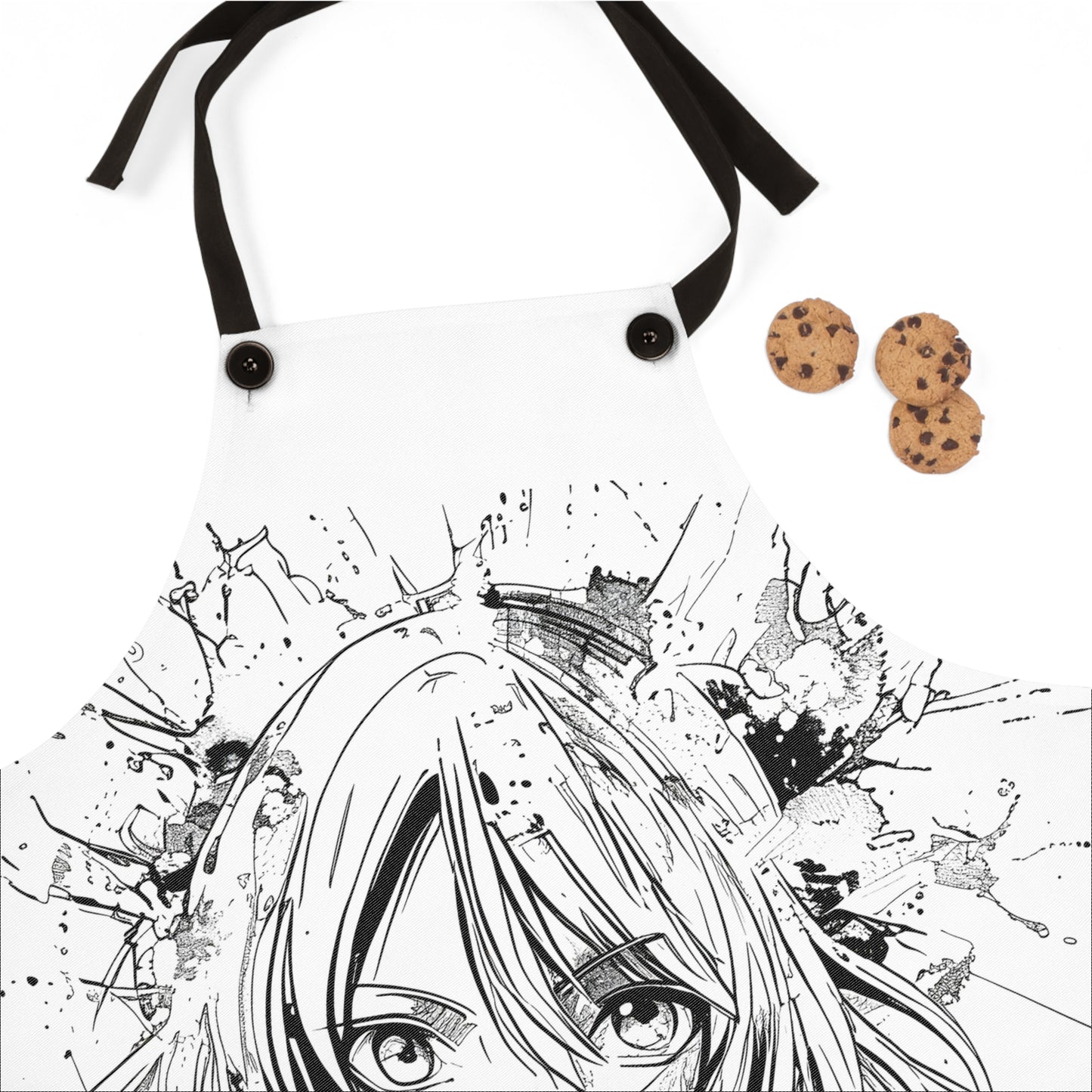 Apron Coloring Kit with 10 Fabric Markers - Abstract Anime