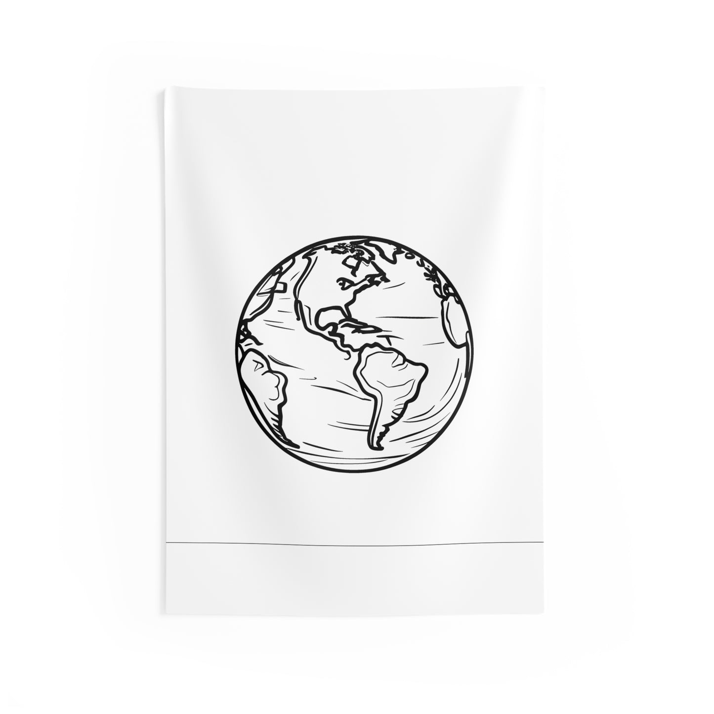 Indoor Wall Tapestries Coloring Kit with 10 Fabric Markers - Planet Earth