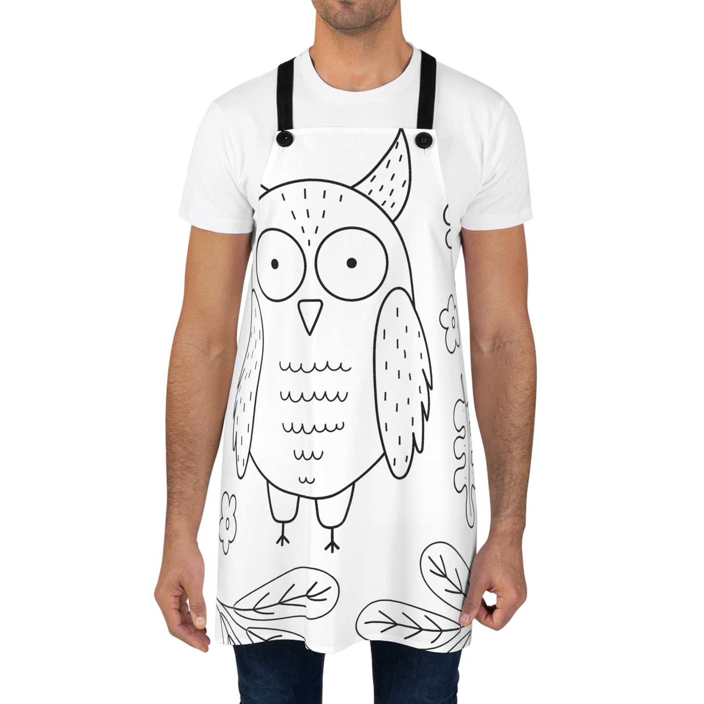 Apron Coloring Kit with 10 Fabric Markers - Owl