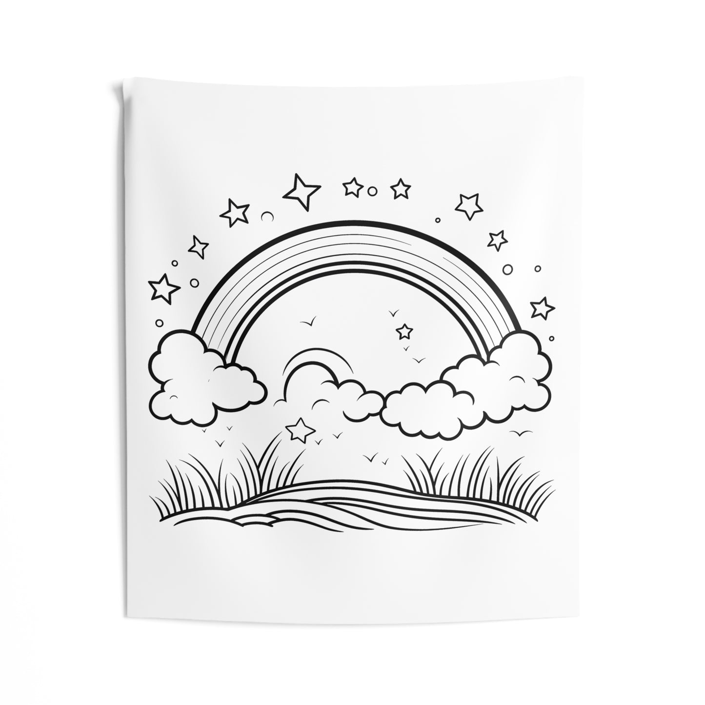 Indoor Wall Tapestries Coloring Kit with 10 Fabric Markers - Starry Sky