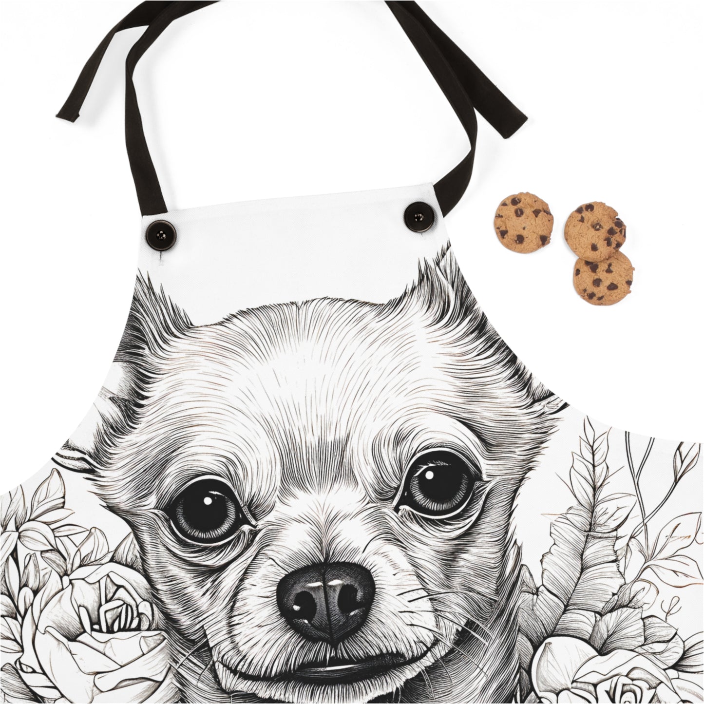 Apron Coloring Kit with 10 Fabric Markers - Chihuahua