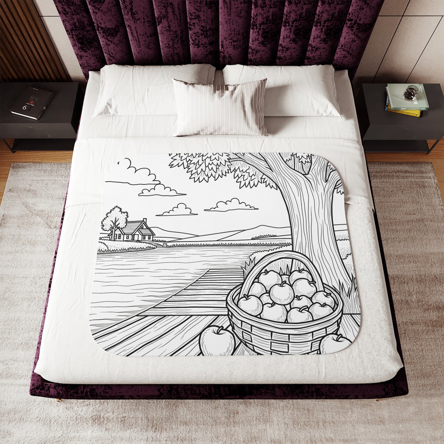 Blanket Coloring Kit with 10 Fabric Markers - Countryside