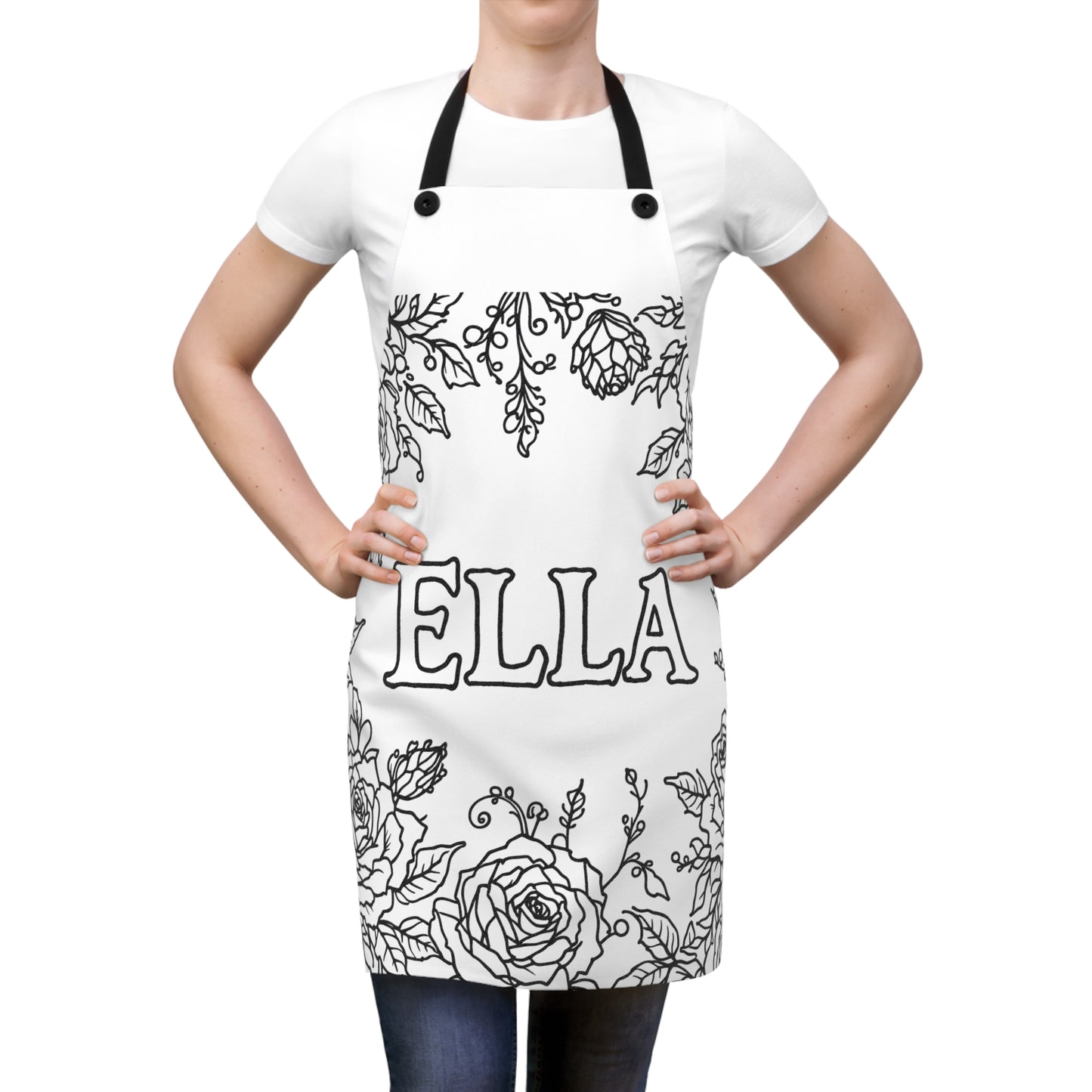 Apron Coloring Kit with 10 Fabric Markers - Rose