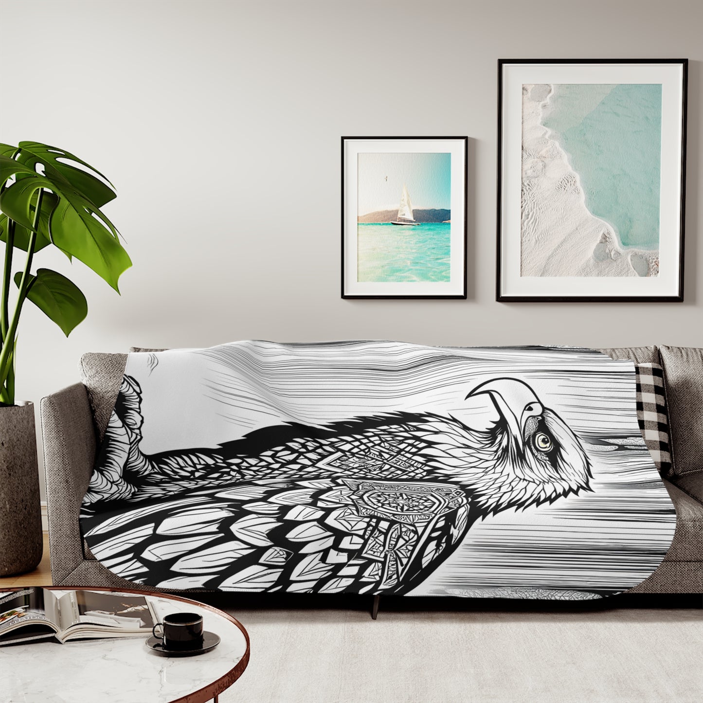 Blanket Coloring Kit with 10 Fabric Markers - Eagle