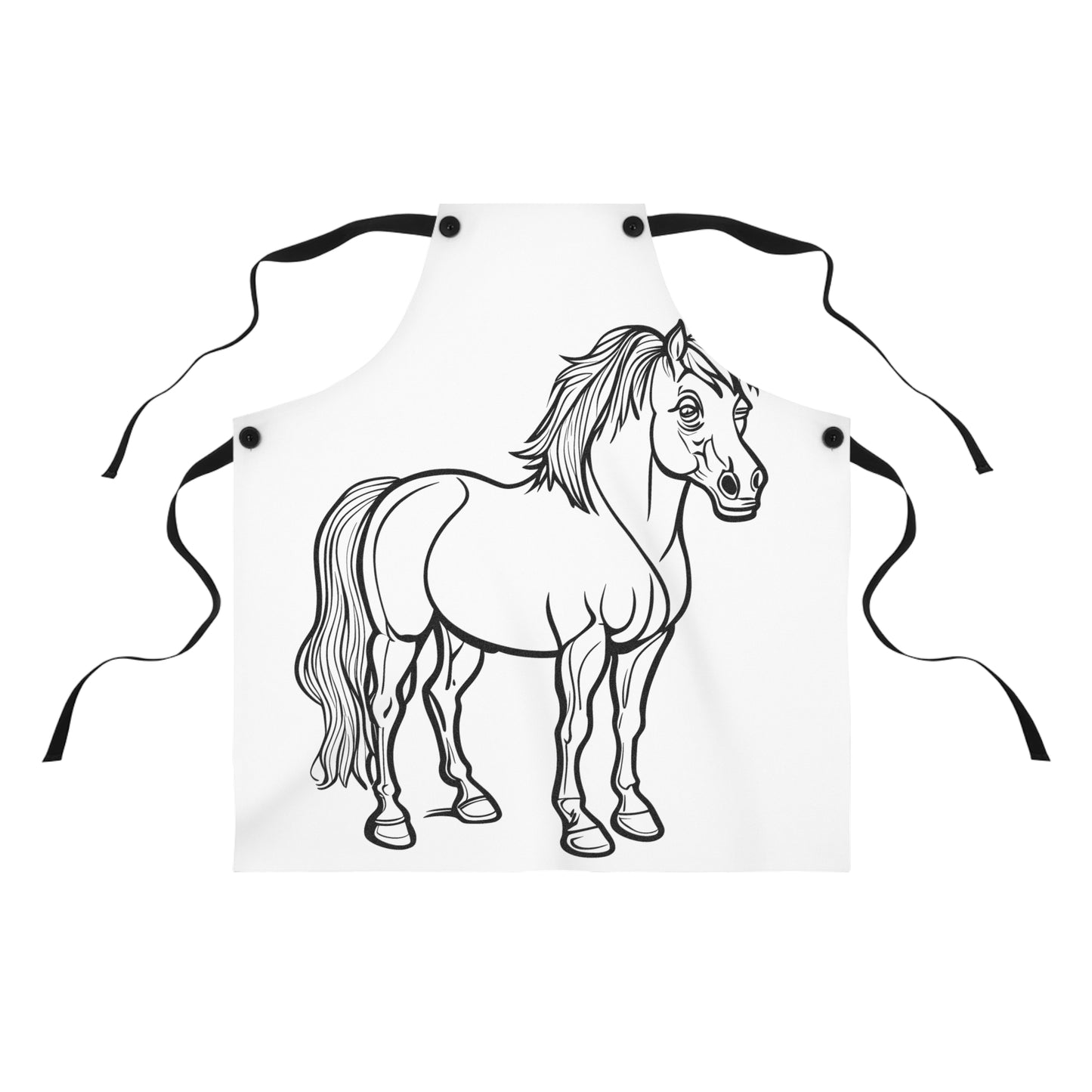 Apron Coloring Kit with 10 Fabric Markers - Standing Horse
